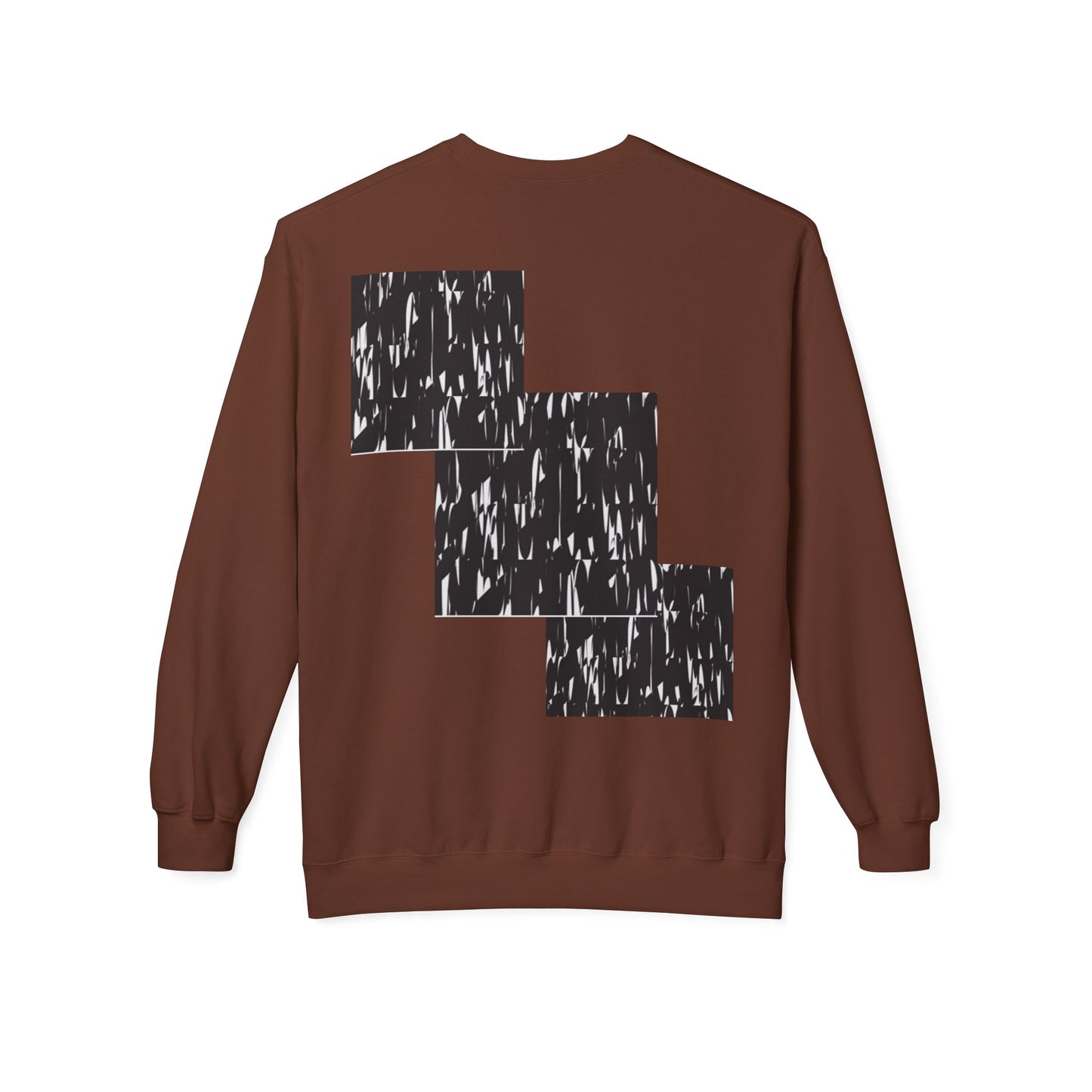 Modern Abstract Fleece Crewneck Sweatshirt - Cozy Unisex Apparel