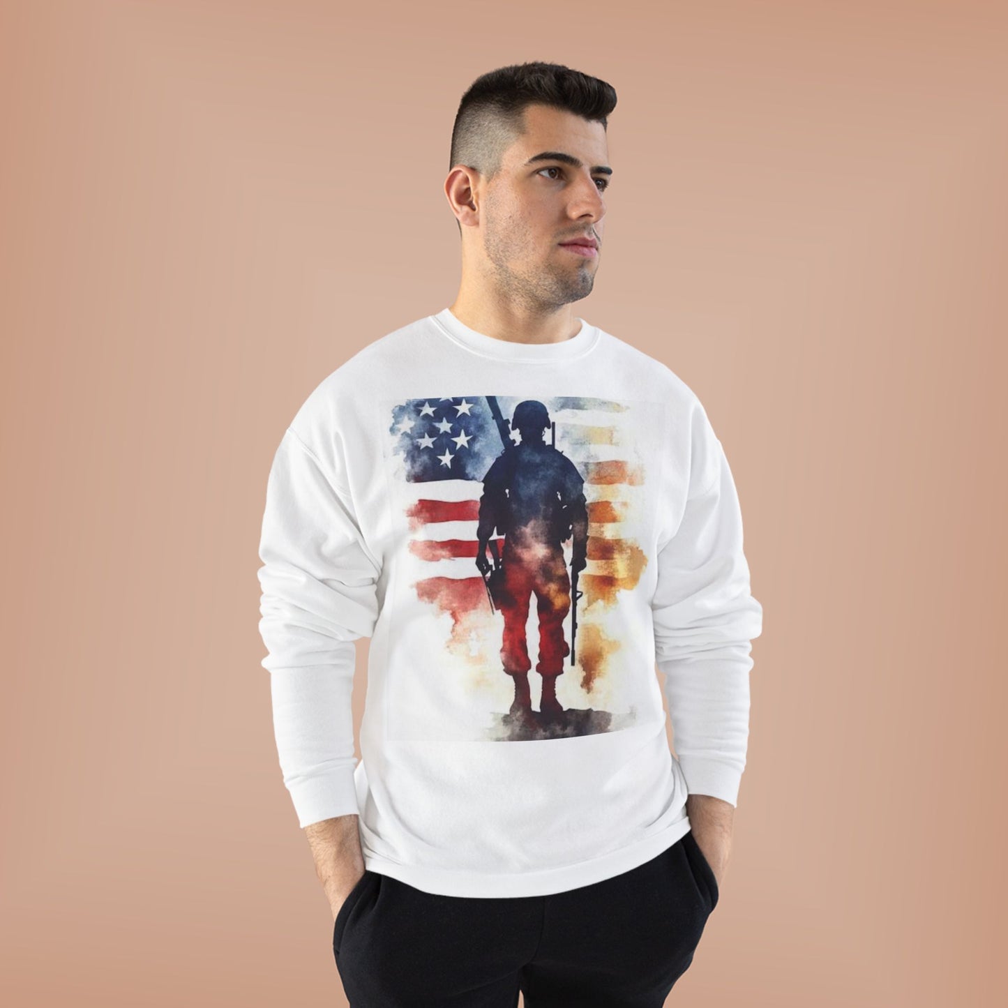 Patriotic Soldier EcoSmart® Crewneck Sweatshirt