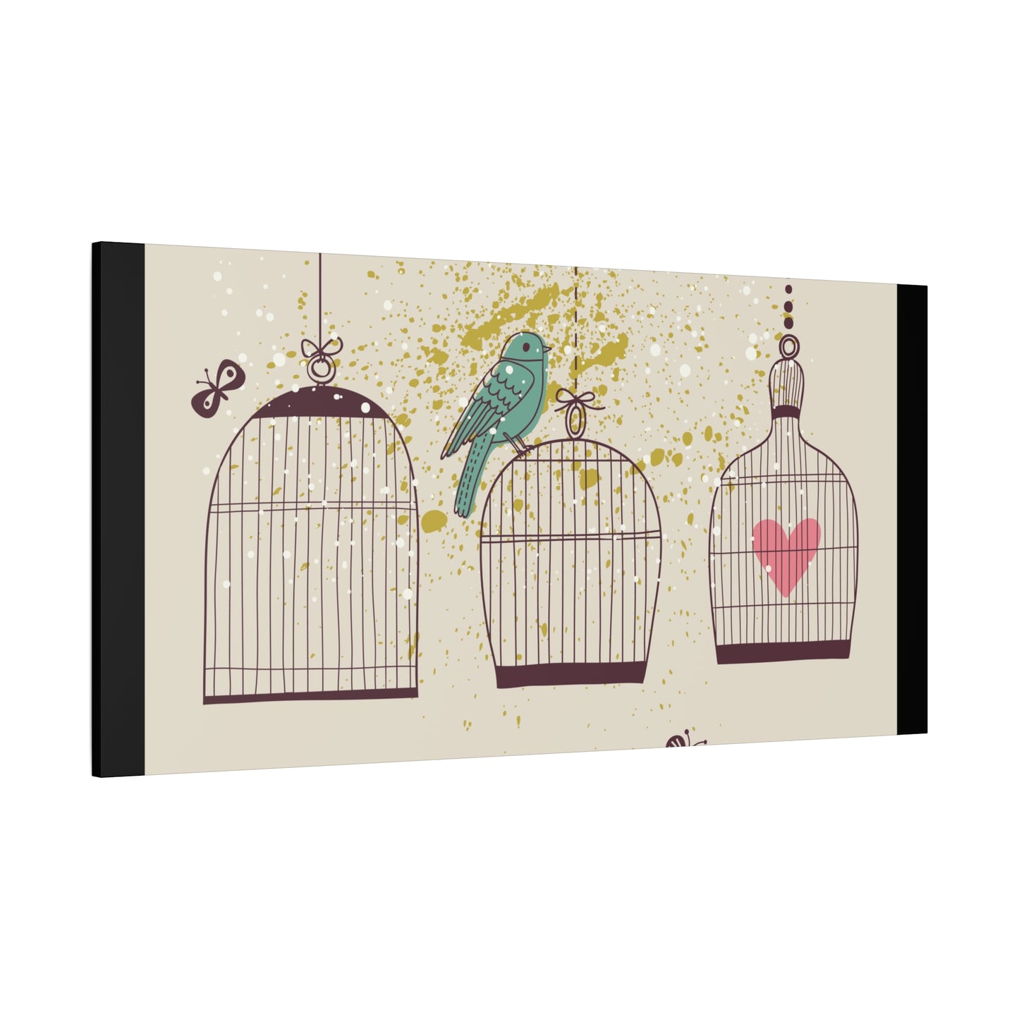 Whimsical Birdcage Canvas Wall Art - Personalized Home Decor