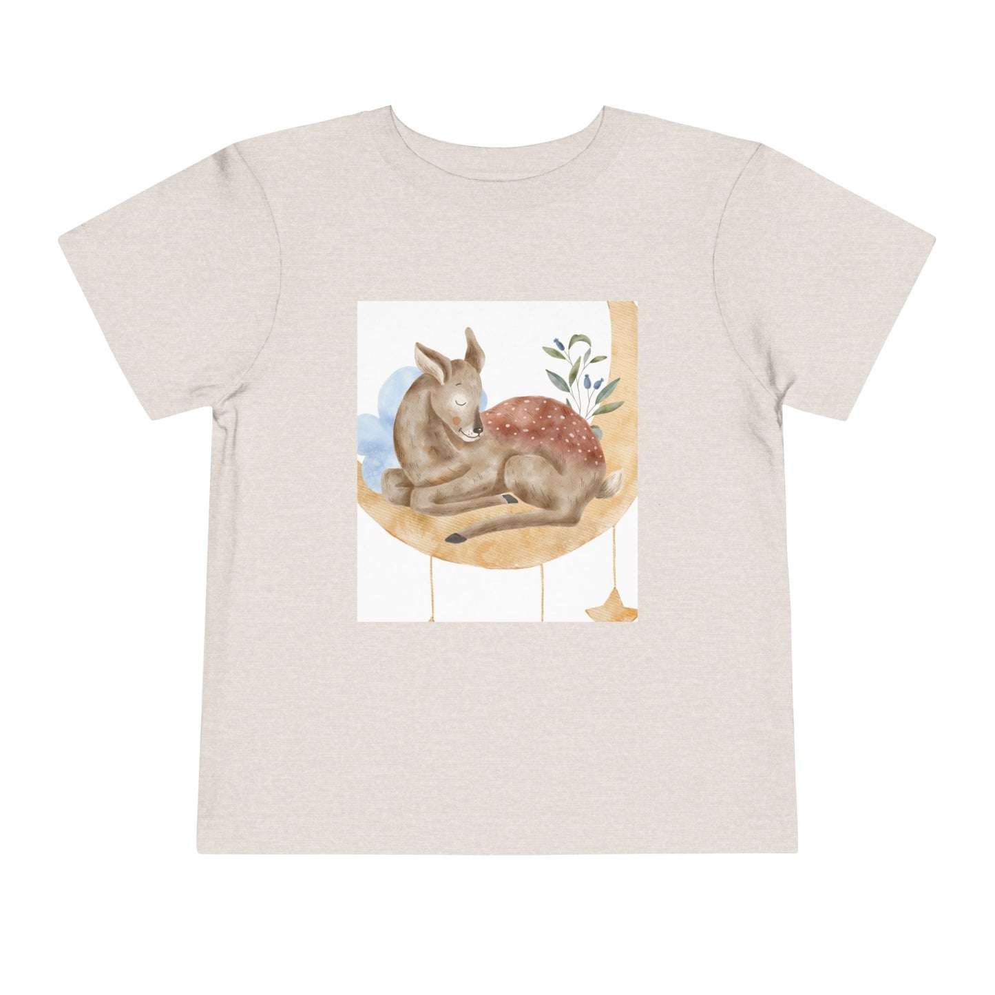 Whimsical Fawn Toddler Tee - Cute Short Sleeve Shirt for Kids