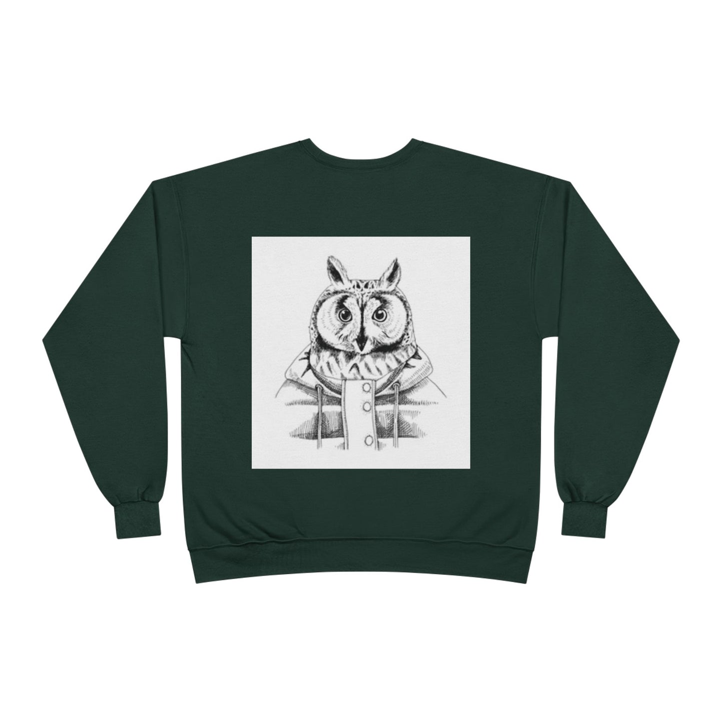 Whimsical Owl Eco-Friendly Crewneck Sweatshirt - Unisex