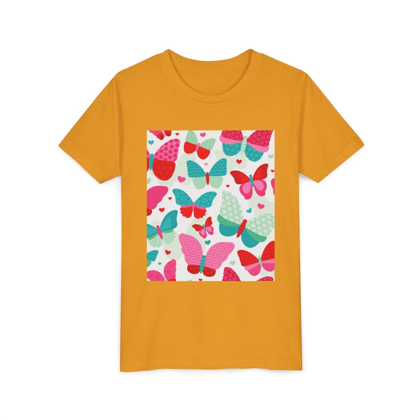 Colorful Butterfly Youth Short Sleeve Tee - Fun & Playful Design for Spring Celebrations
