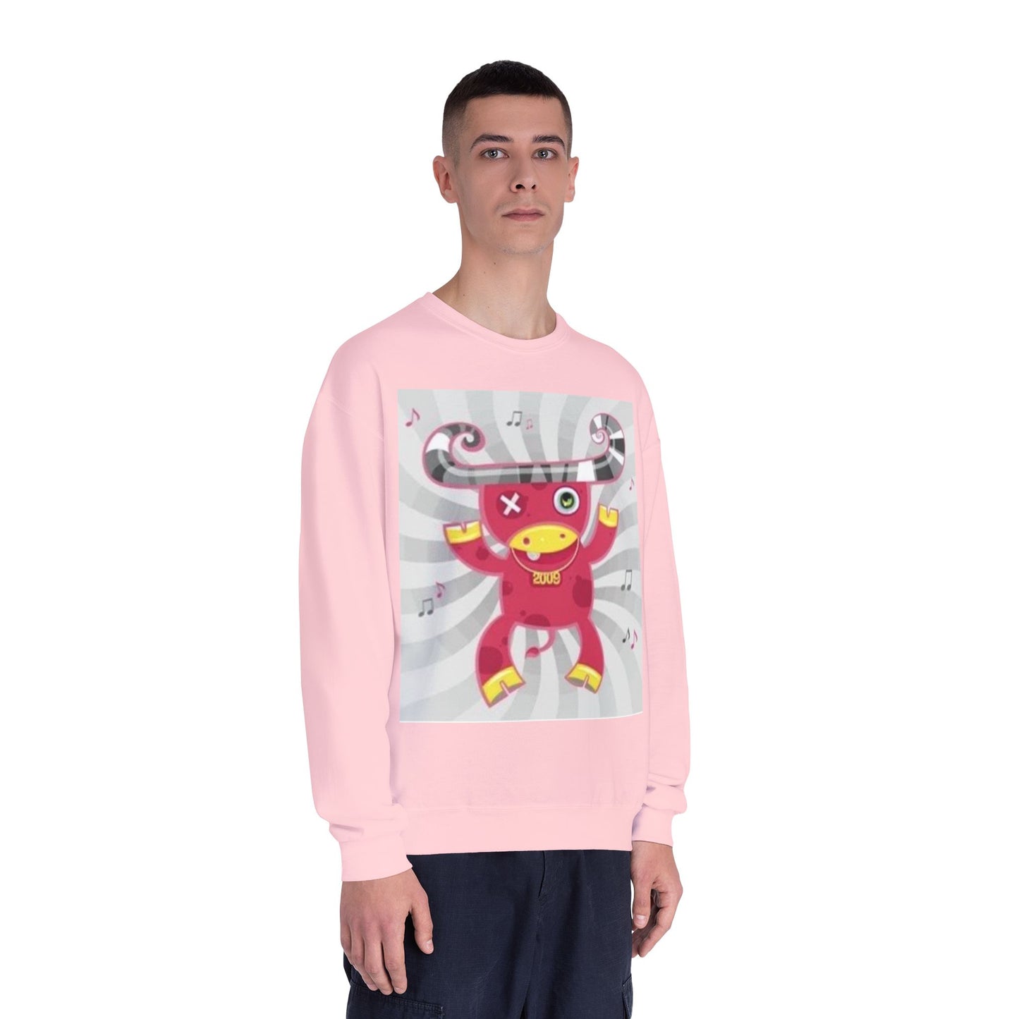 Fun Cartoon Monster Crewneck Sweatshirt - Unisex
