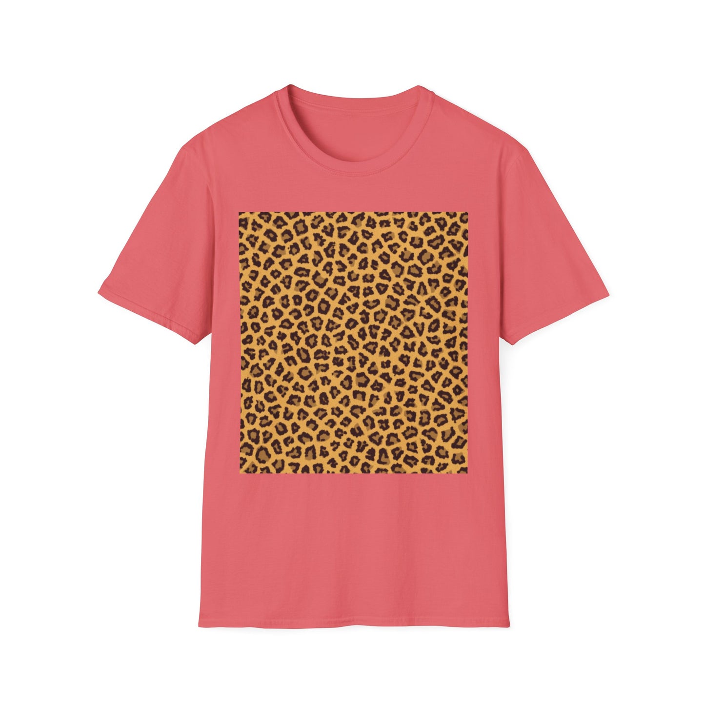 Leopard Print Unisex Softstyle T-Shirt - Trendy Casual Wear