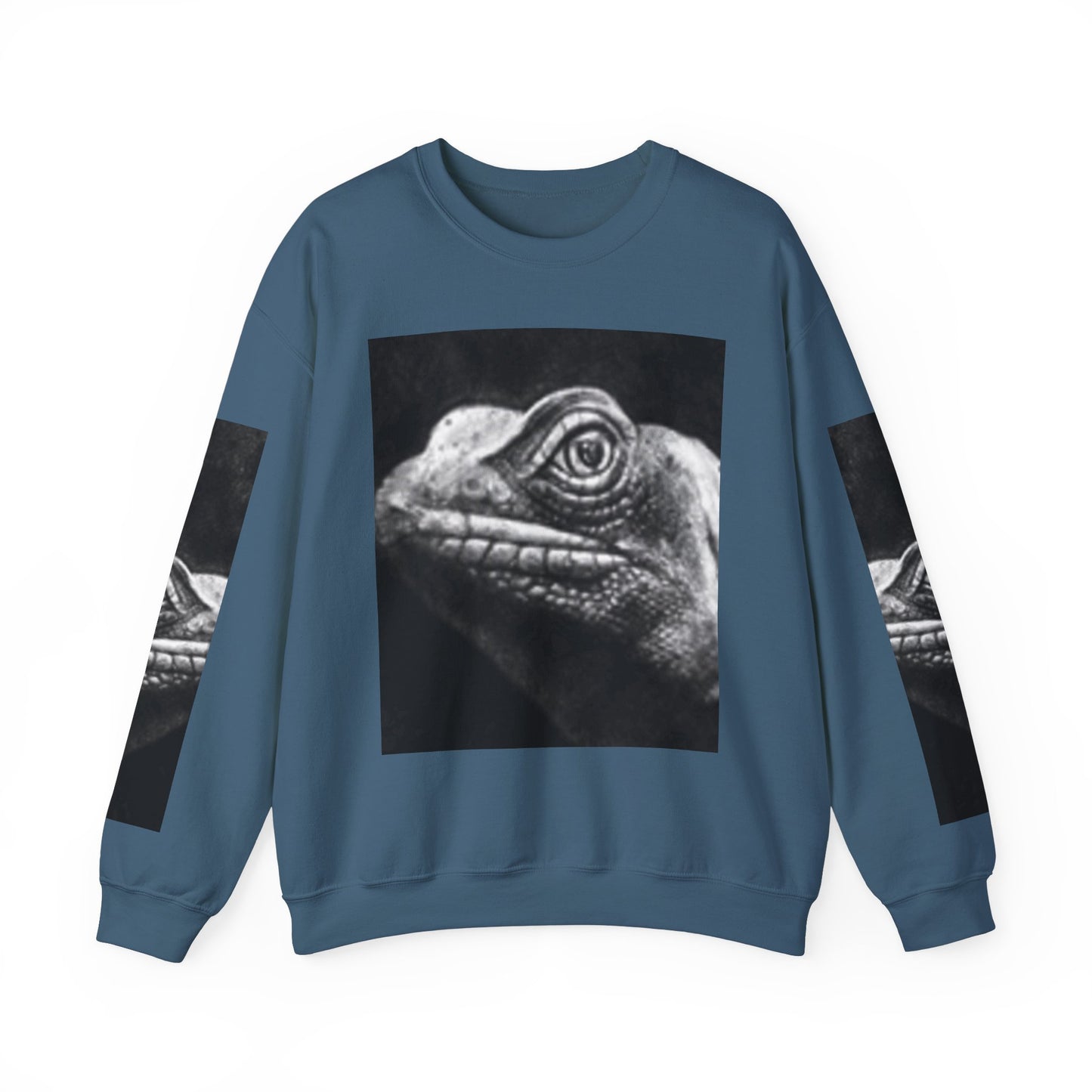 Unique Unisex Crewneck Sweatshirt with Bold Lizard Design