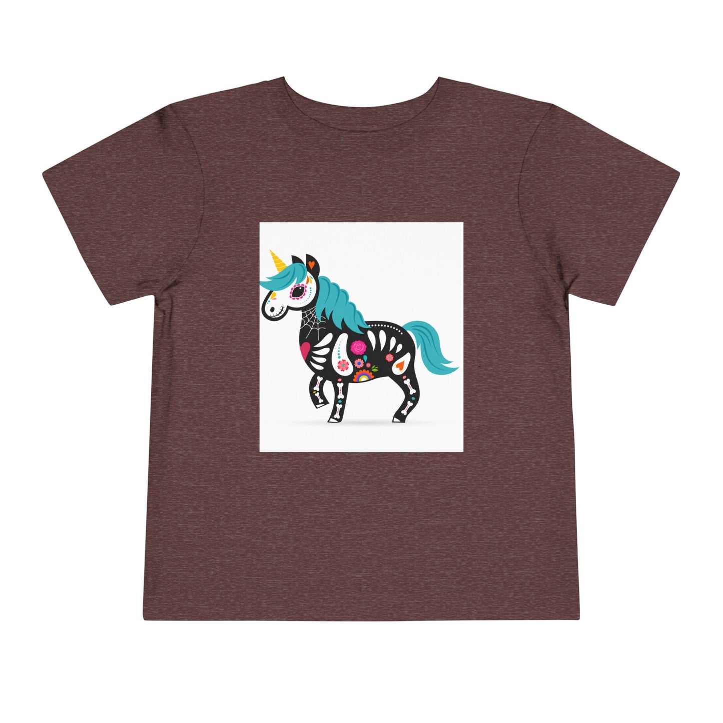 Toddler Skeleton Unicorn Tee - Cute Halloween Short Sleeve Shirt