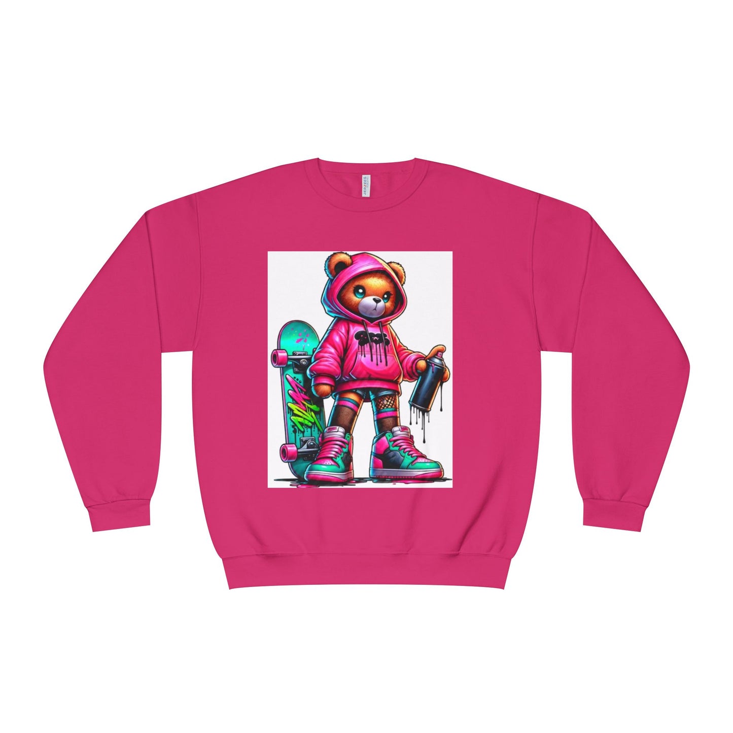 Skater Bear Crewneck Sweatshirt - Fun Streetwear Style
