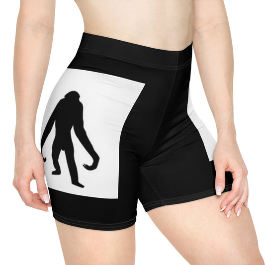 Women's Biker Shorts with Funky Ape Design - Stylish & Comfortable Activewear