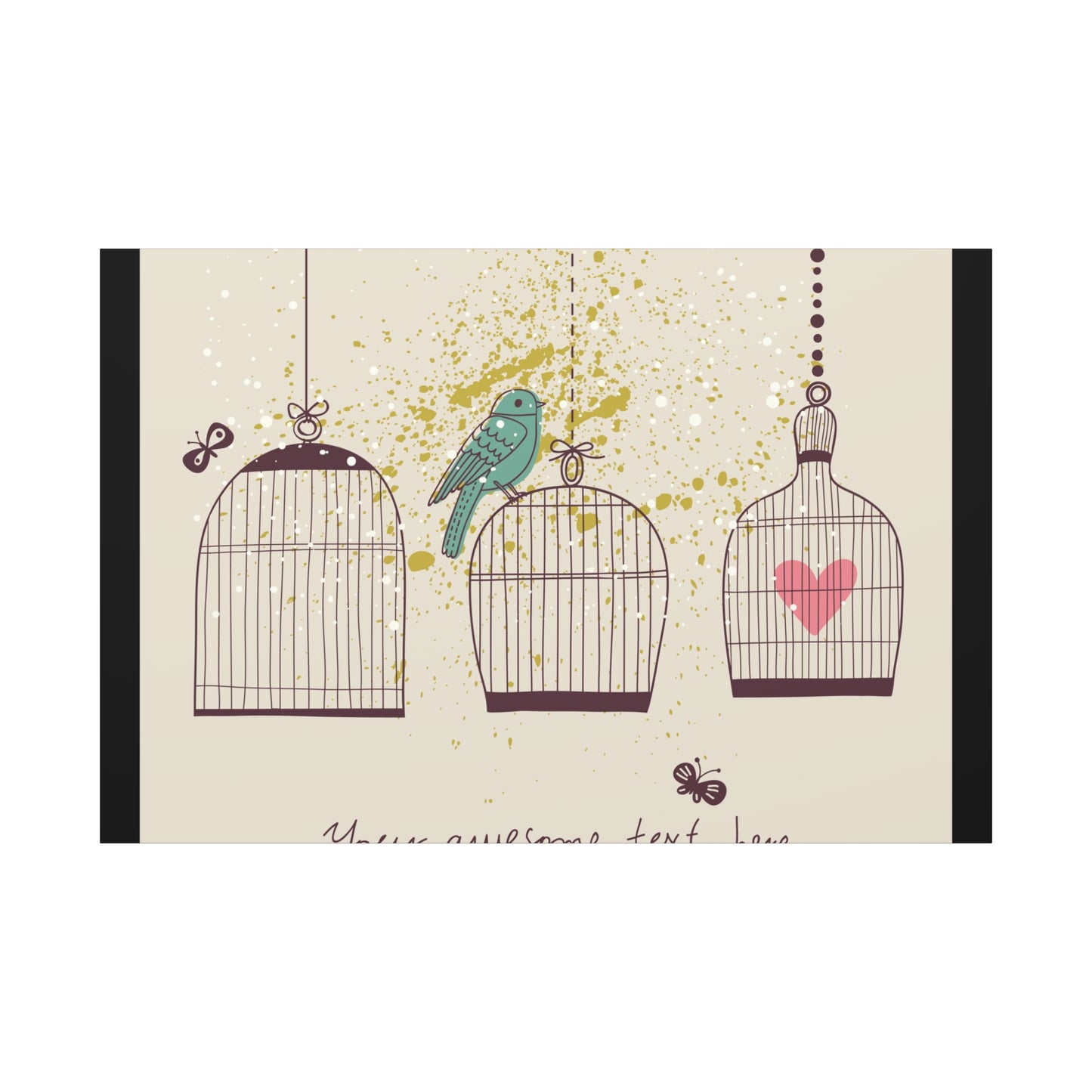 Whimsical Birdcage Canvas Wall Art - Personalized Home Decor