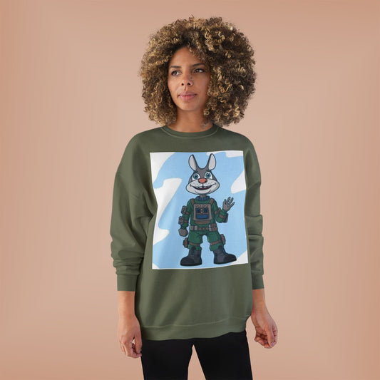 Unisex EcoSmart® Crewneck Sweatshirt - Playful Cartoon Character Design