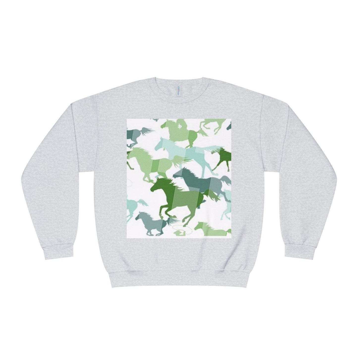Equestrian Spirit Unisex Crewneck Sweatshirt - Green Horse Design