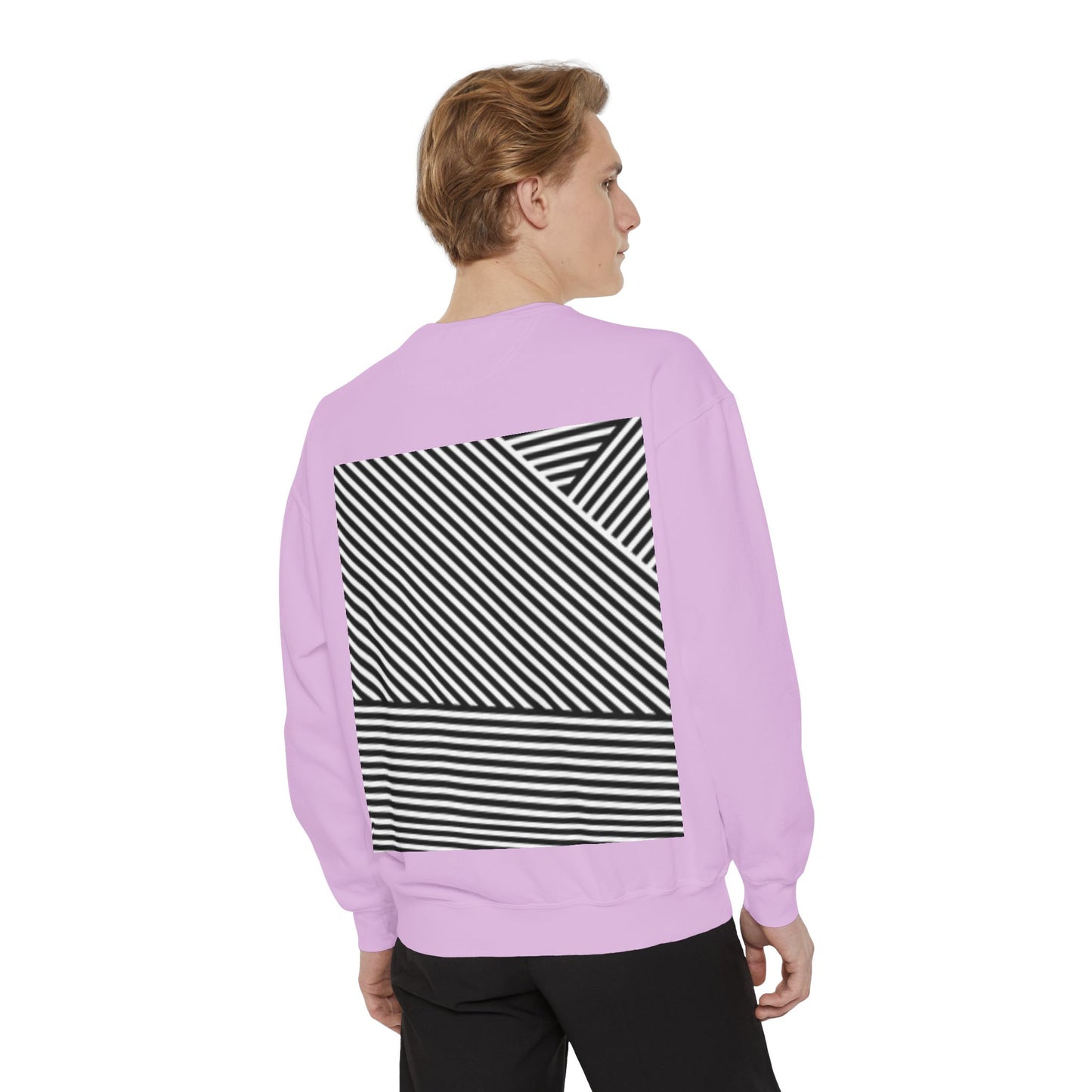 Unique Unisex Garment-Dyed Sweatshirt with Intricate Graphic Design
