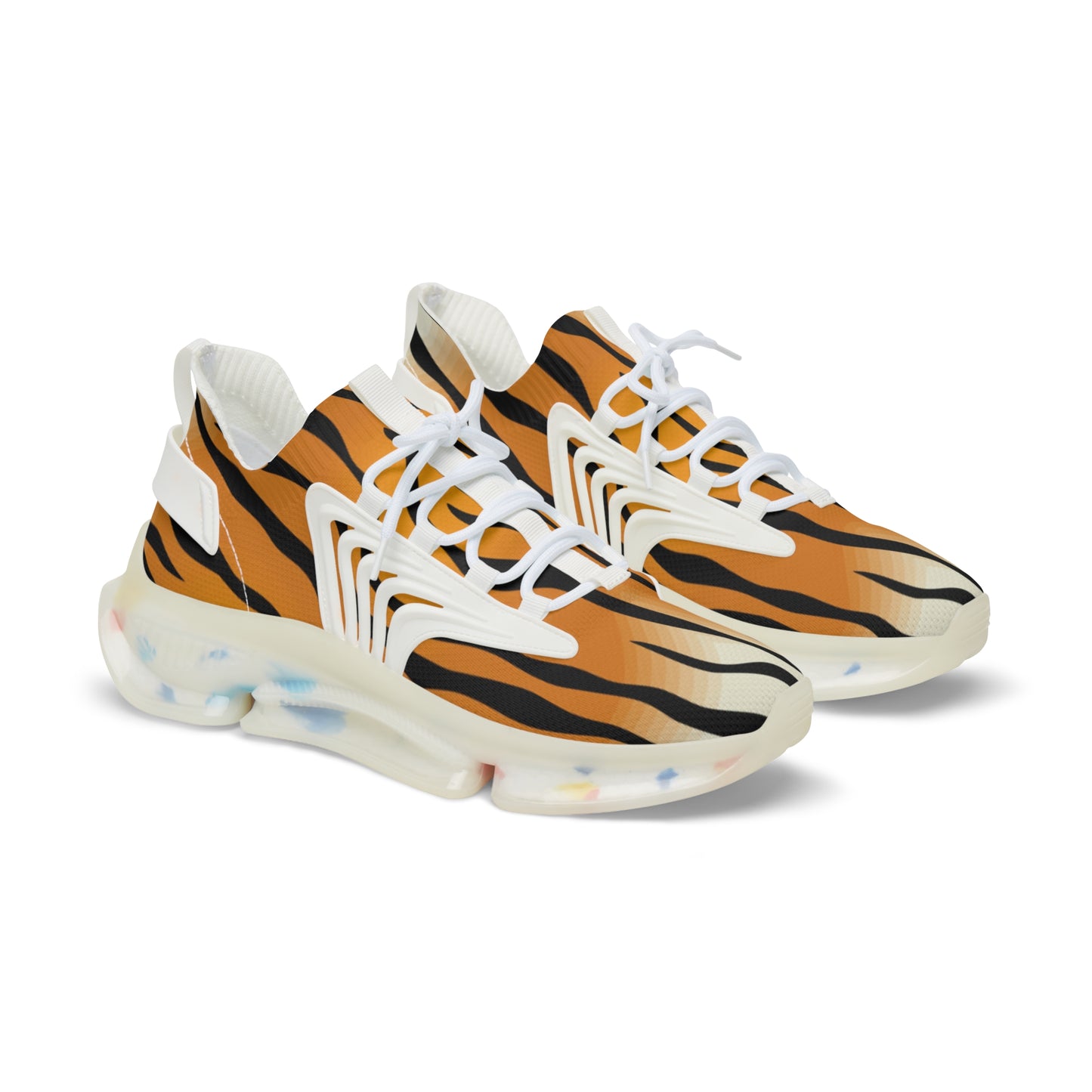Trendy Tiger Print Mesh Sneakers for Active Lifestyle