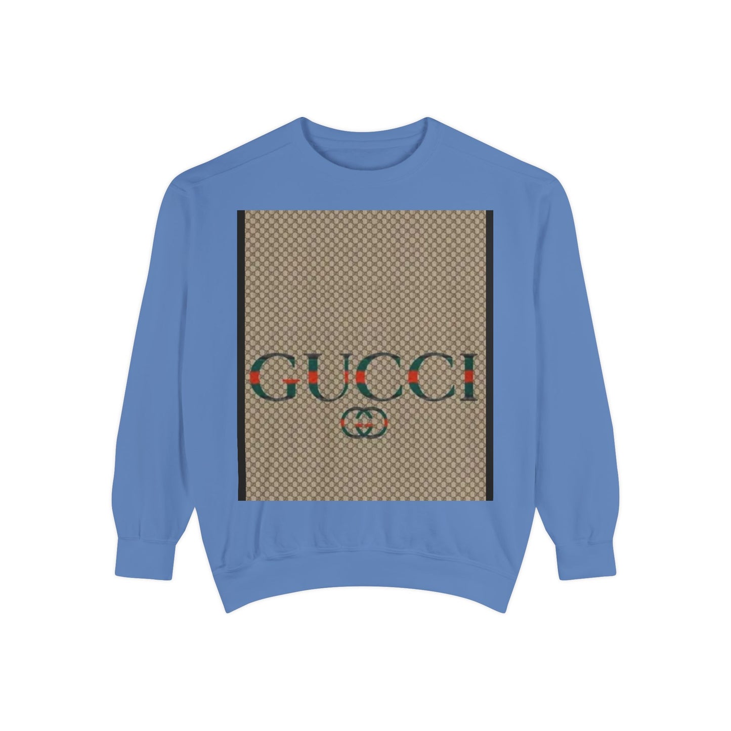 Fashionable Unisex Garment-Dyed Sweatshirt with GUCCI Design