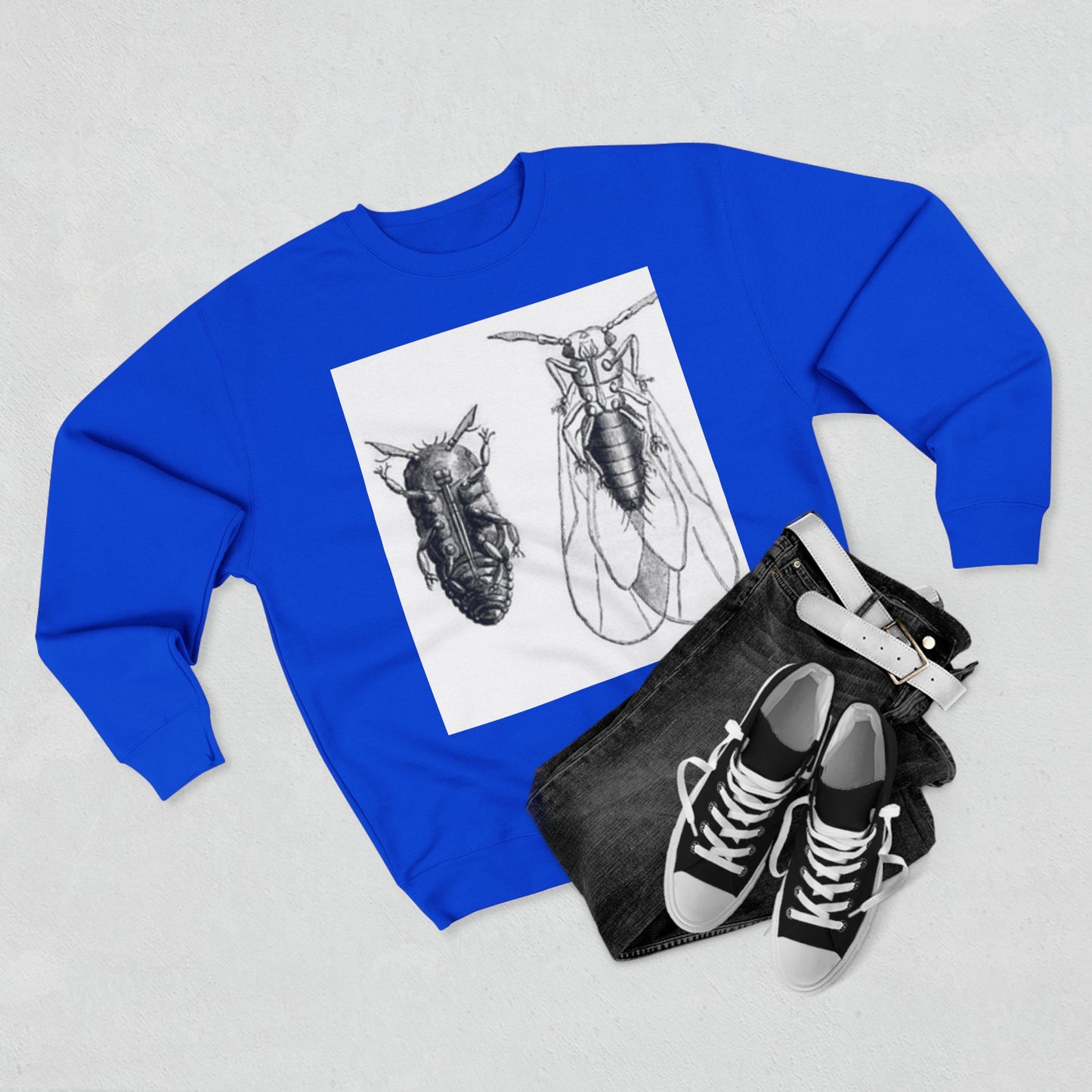Unisex Insect Art Crewneck Sweatshirt - Nature Lovers Gift