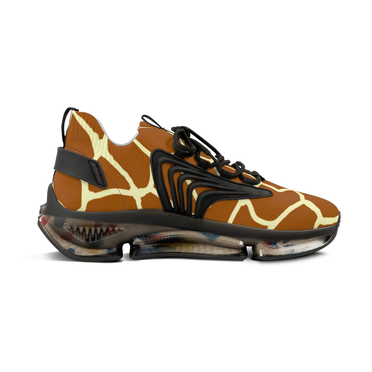 Giraffe Print Mesh Sneakers - Trendy Animal Style for Casual Outings