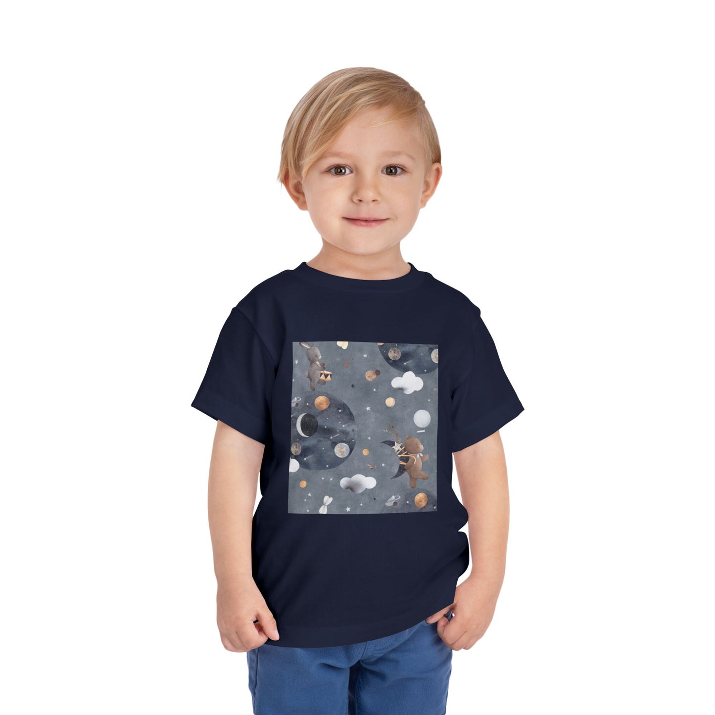 Cosmic Adventure Toddler Tee - Fun Space-Themed Short Sleeve Shirt for Kids