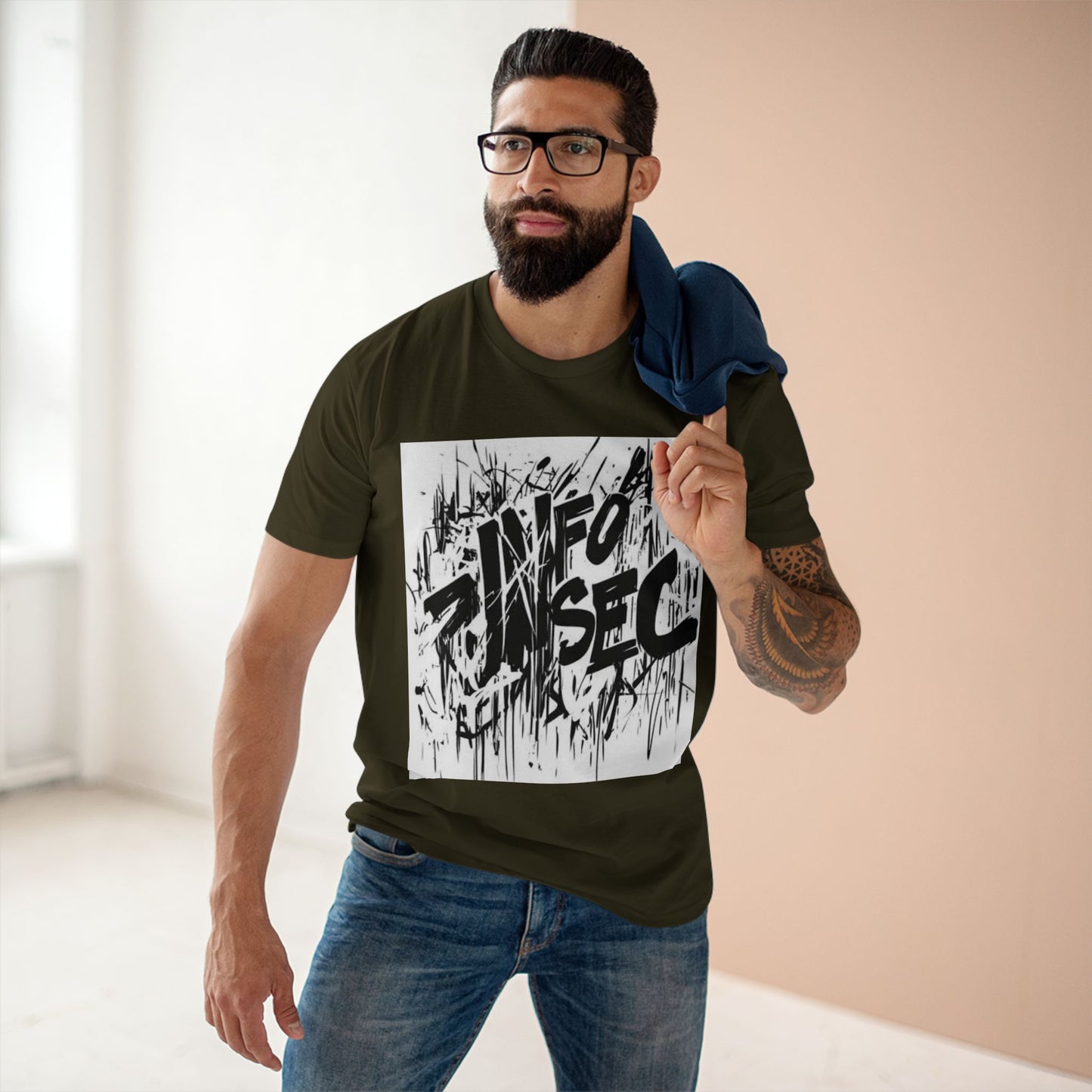 Trendy Graphic Tee with 'INFO SEC' Design – Perfect for Casual Wear or Cybersecurity Fans