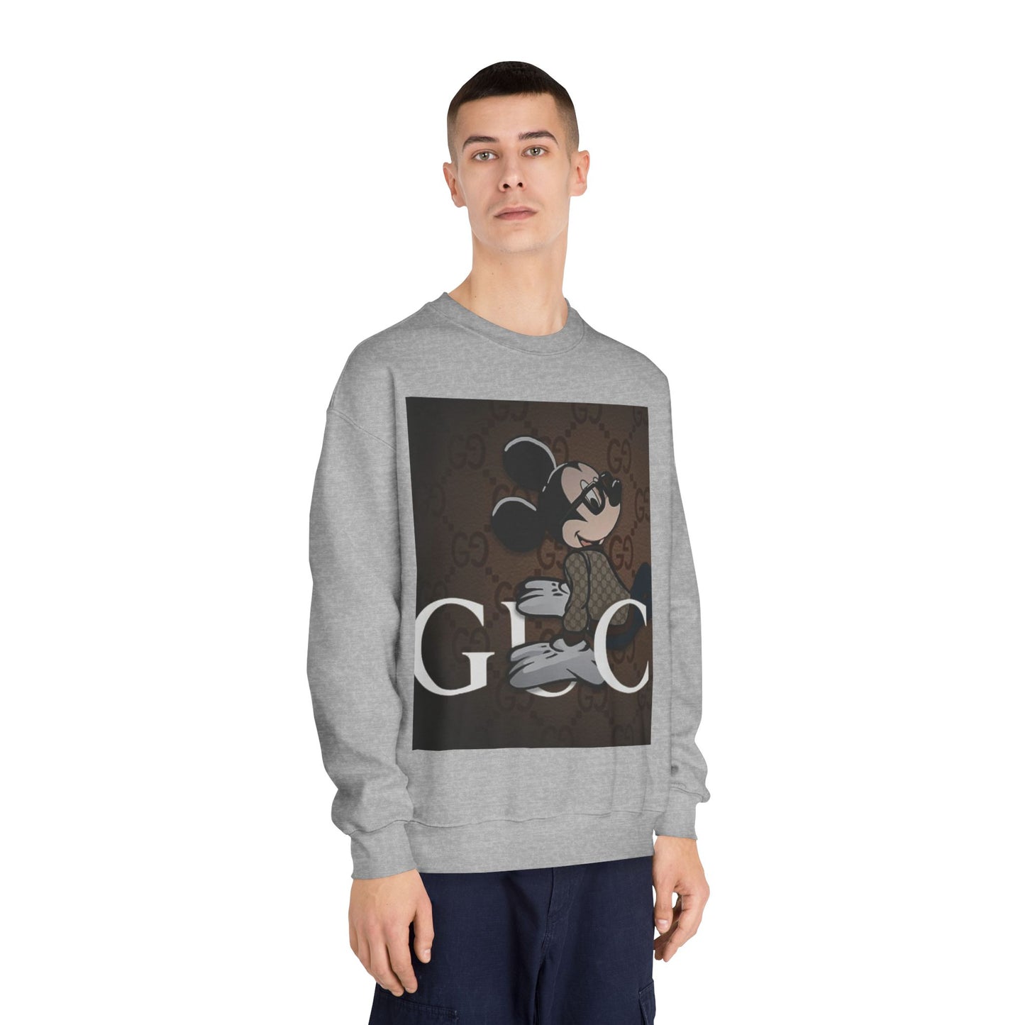 Trendy Mickey Mouse Graphic Crewneck Sweatshirt - Unisex Casual Wear