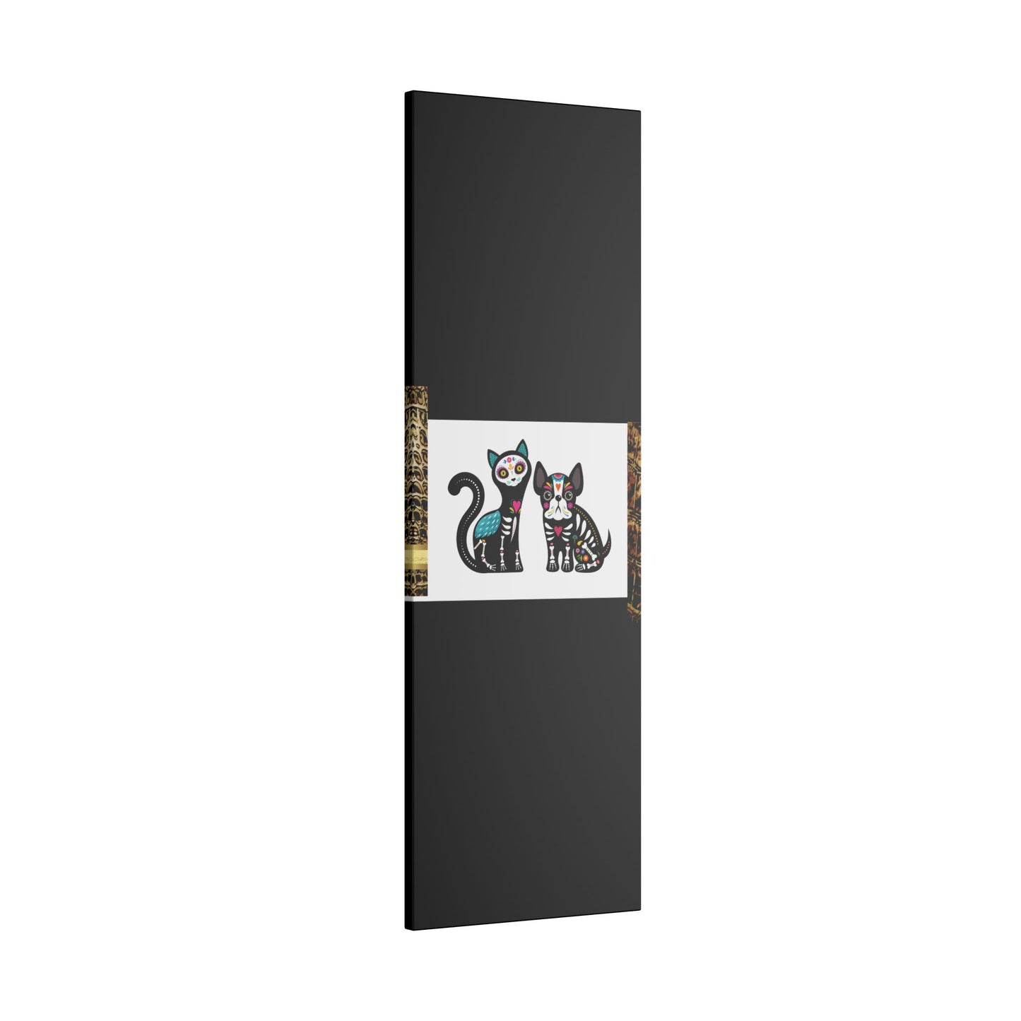 Day of the Dead Pet Canvas Art - Colorful Cat and Dog Wall Decor