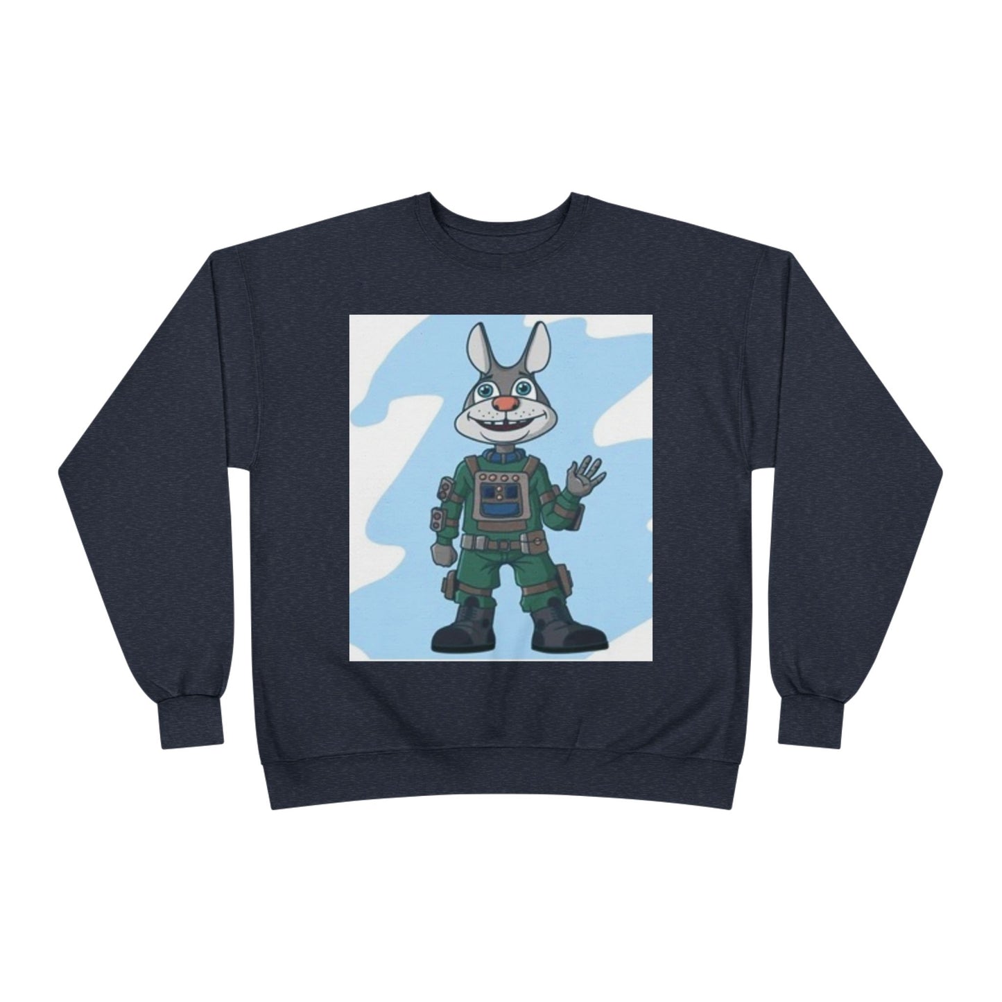 Unisex EcoSmart® Crewneck Sweatshirt - Playful Cartoon Character Design