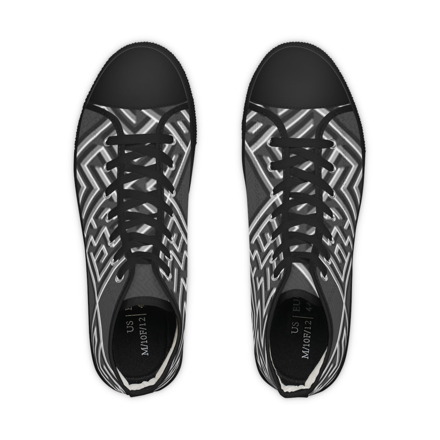 Stylish Black and White High Top Sneakers for Men