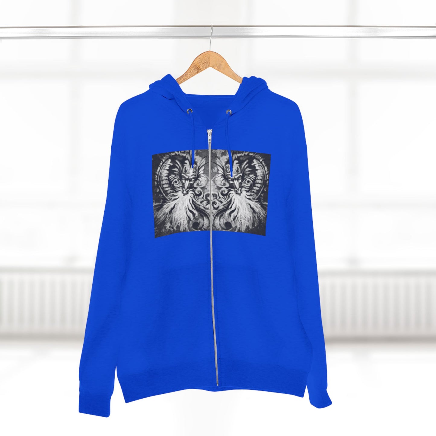 Colorful Artistic Unisex Zip Hoodie - Vibrant Design for Creative Souls