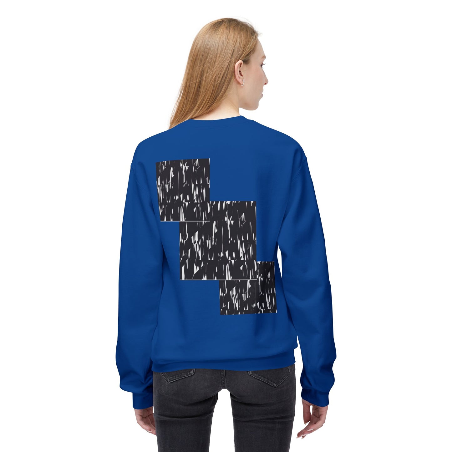 Modern Abstract Fleece Crewneck Sweatshirt - Cozy Unisex Apparel