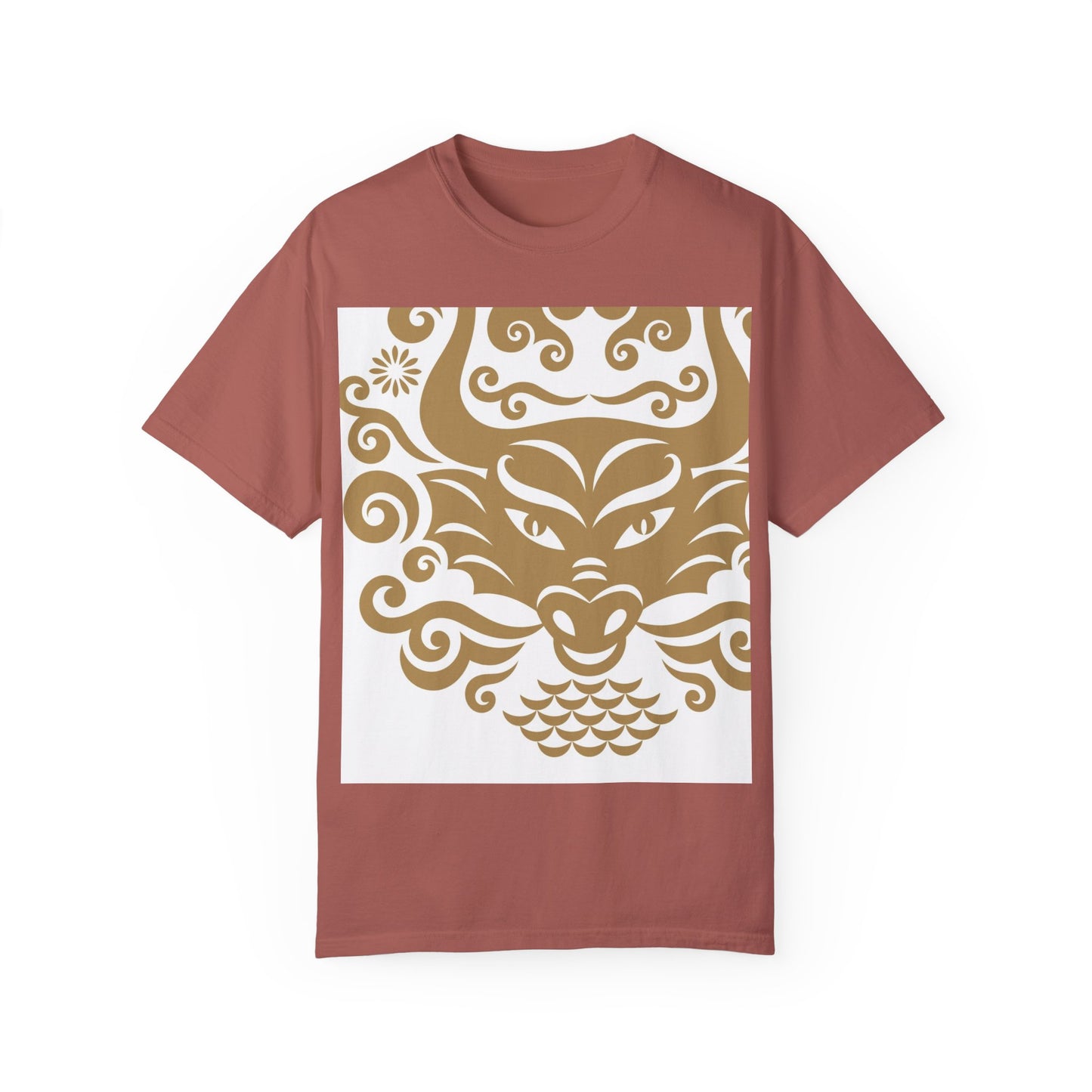 Garment-Dyed Dragon Graphic T-shirt for Nature Lovers