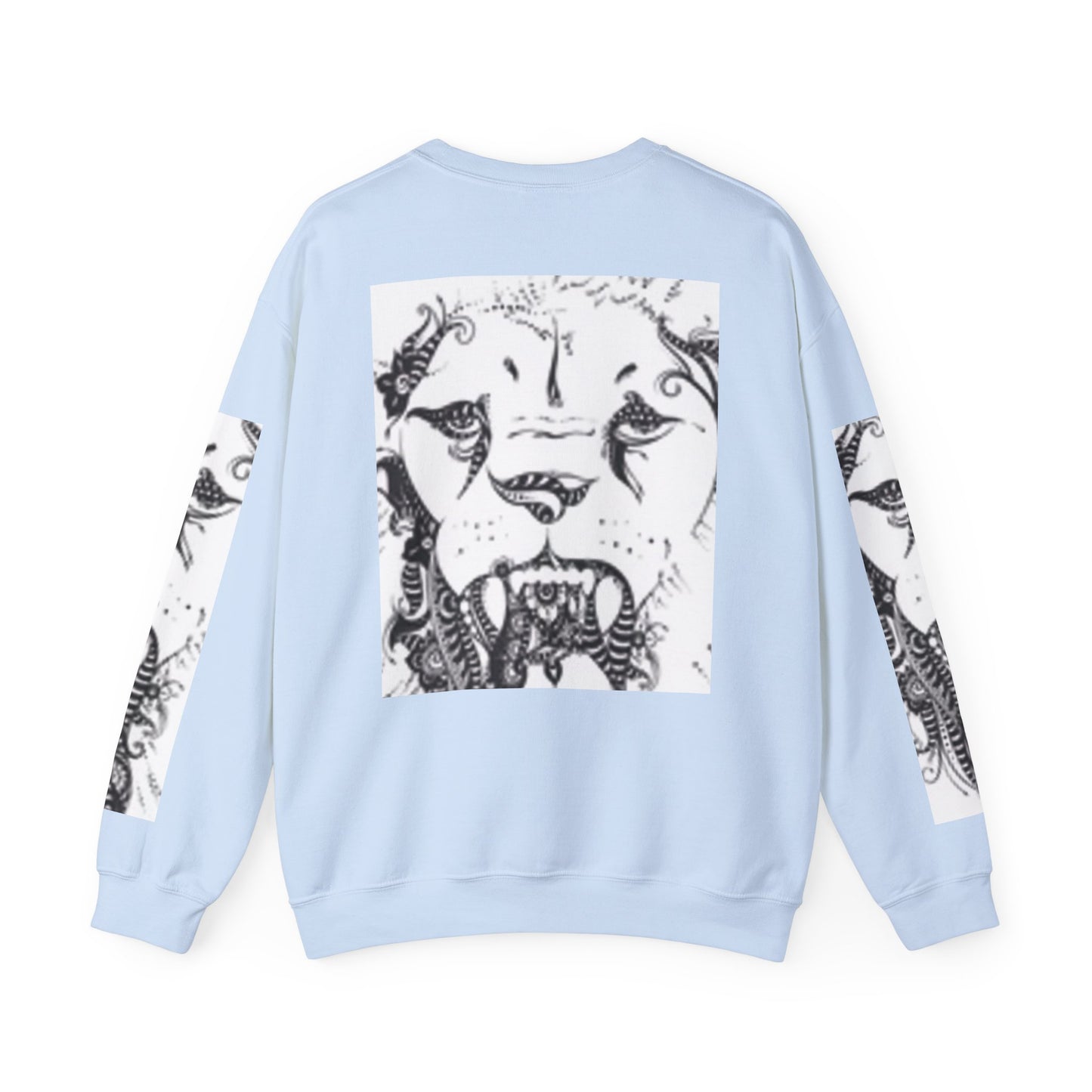 Wild Spirit Lion Graphic Crewneck Sweatshirt | Unisex Heavy Blend
