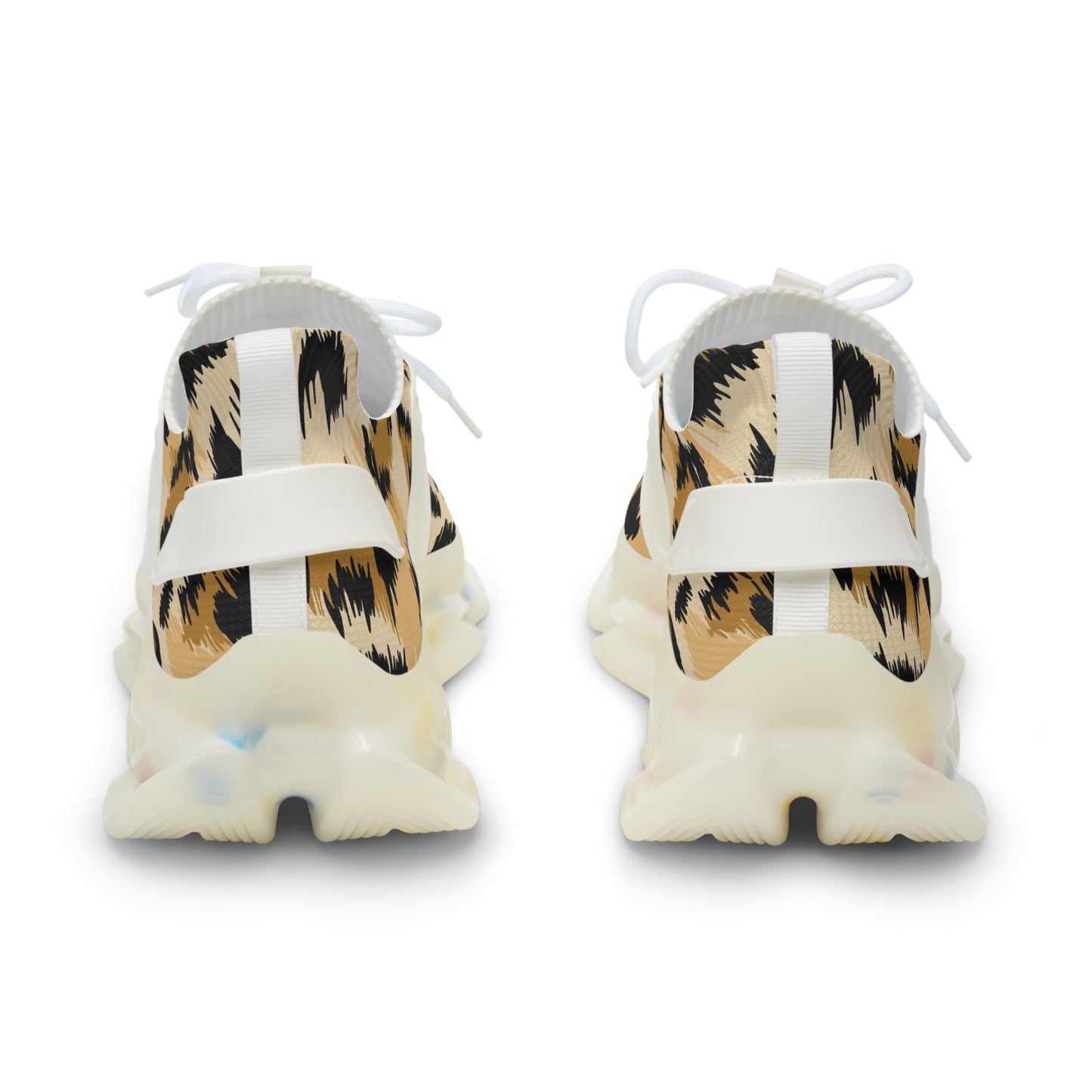 Stylish Men's Mesh Sneakers - Leopard Print Athletic Shoes