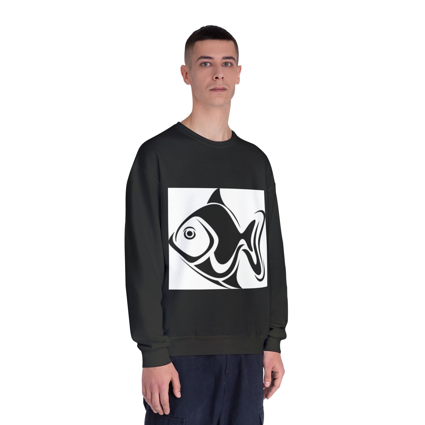 Cute Fish Design Unisex Crewneck Sweatshirt | Cozy Gift for Animal Lovers
