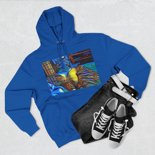 Colorful Cat Fleece Hoodie - Cozy & Stylish for Cat Lovers