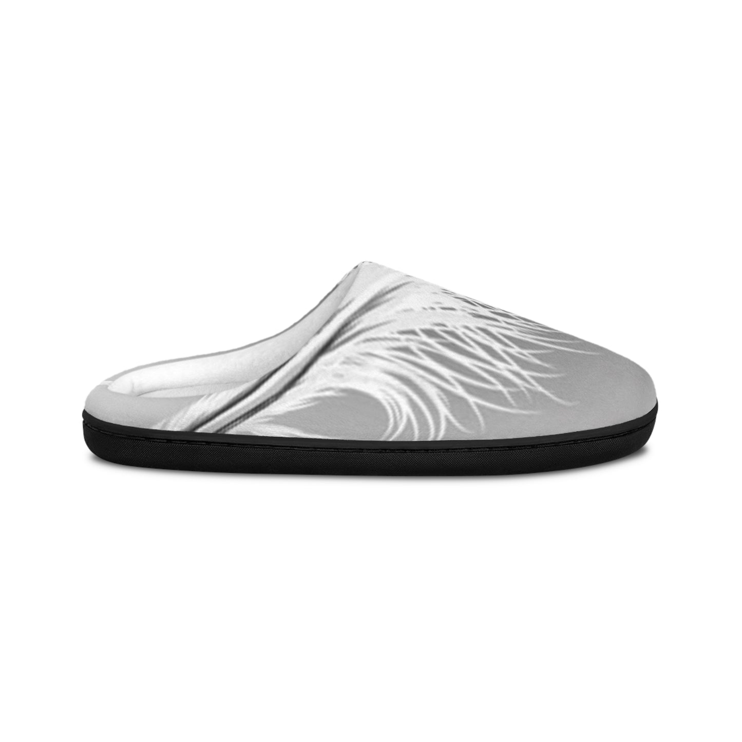Men's Cozy Indoor Slippers with Elegant Feather Design