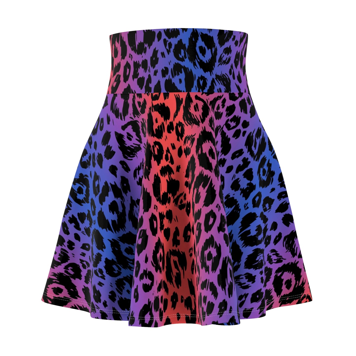 Vibrant Leopard Print Skater Skirt for Women