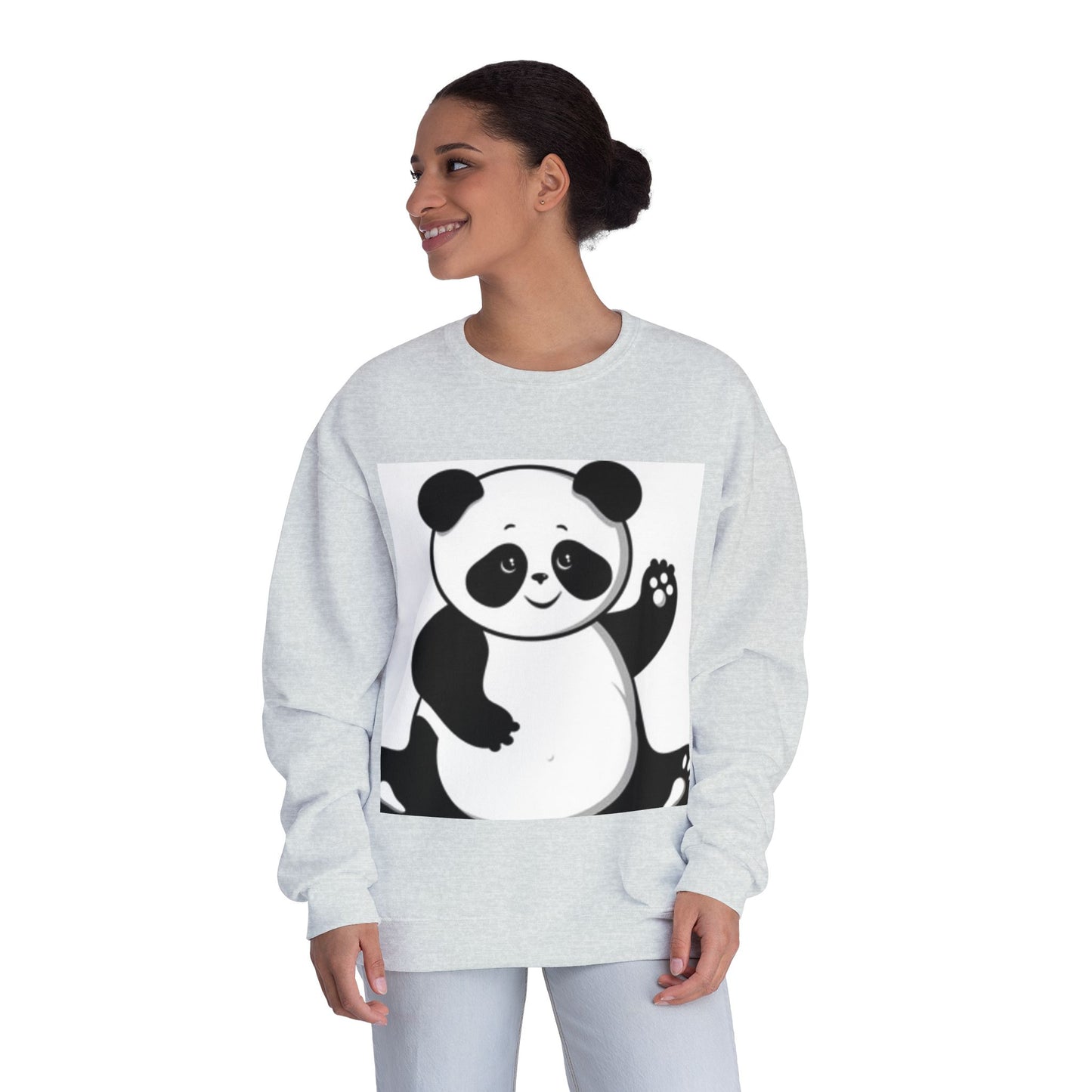 Cute Panda Unisex Crewneck Sweatshirt - Cozy Casual Wear for Animal Lovers