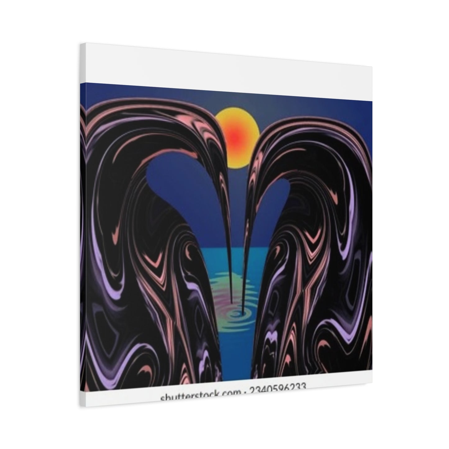 Romantic Abstract Canvas Art - Heart-Shaped Design for Home Decor