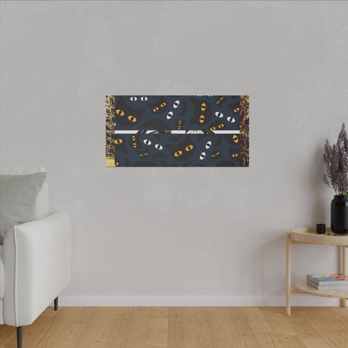 Day of the Dead Pet Canvas Art - Colorful Cat and Dog Wall Decor