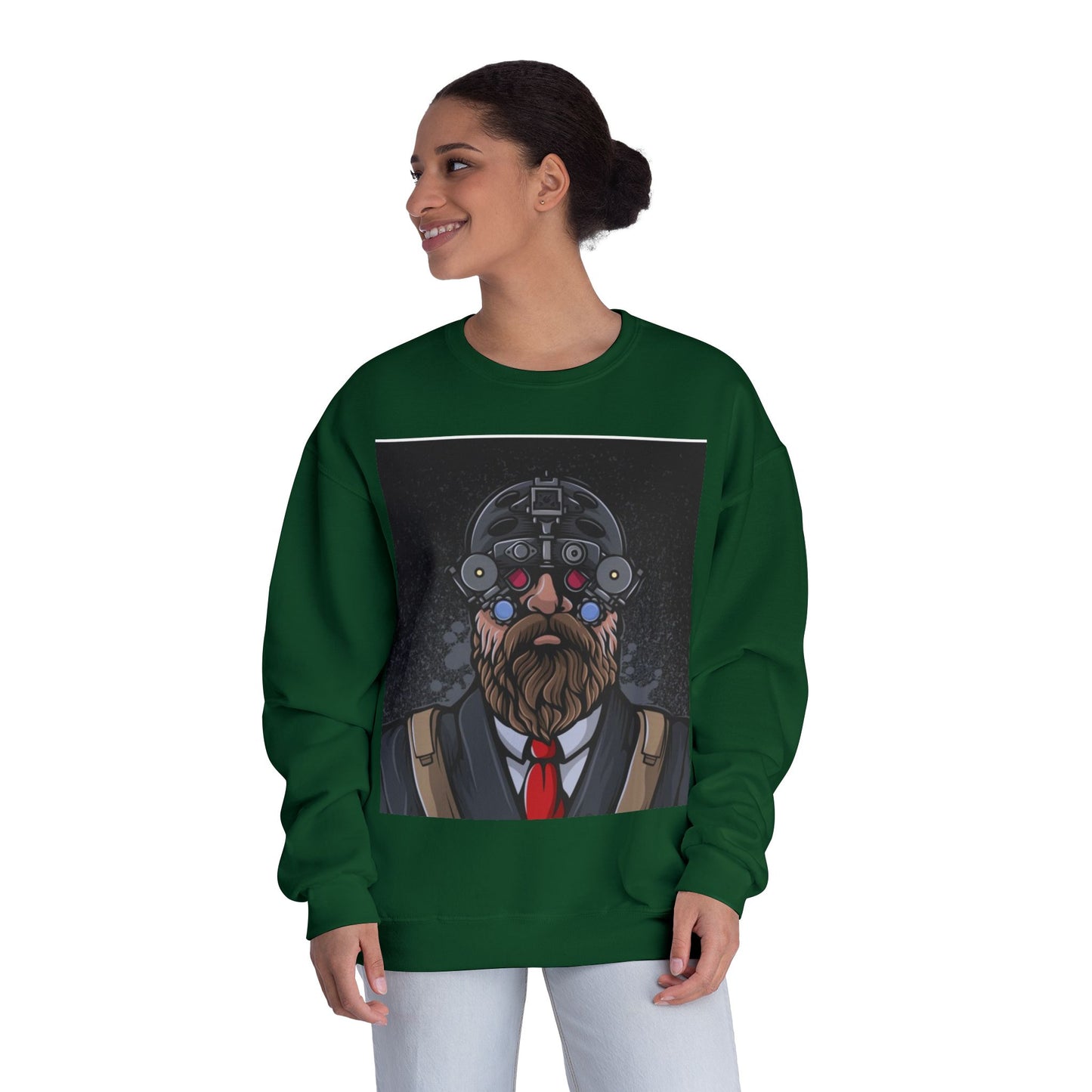 Bearded Warrior Crewneck Sweatshirt - Unisex Graphic Sweatshirt
