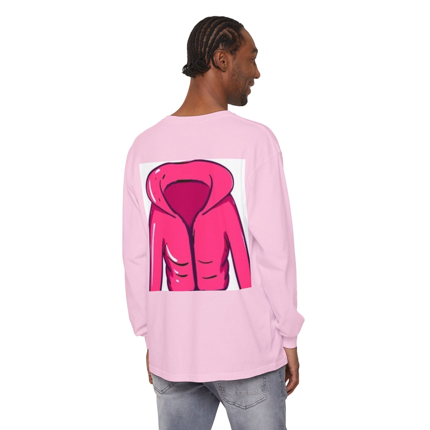 Unisex Garment-Dyed Long Sleeve T-Shirt - Cute Hoodie Print for Casual Wear