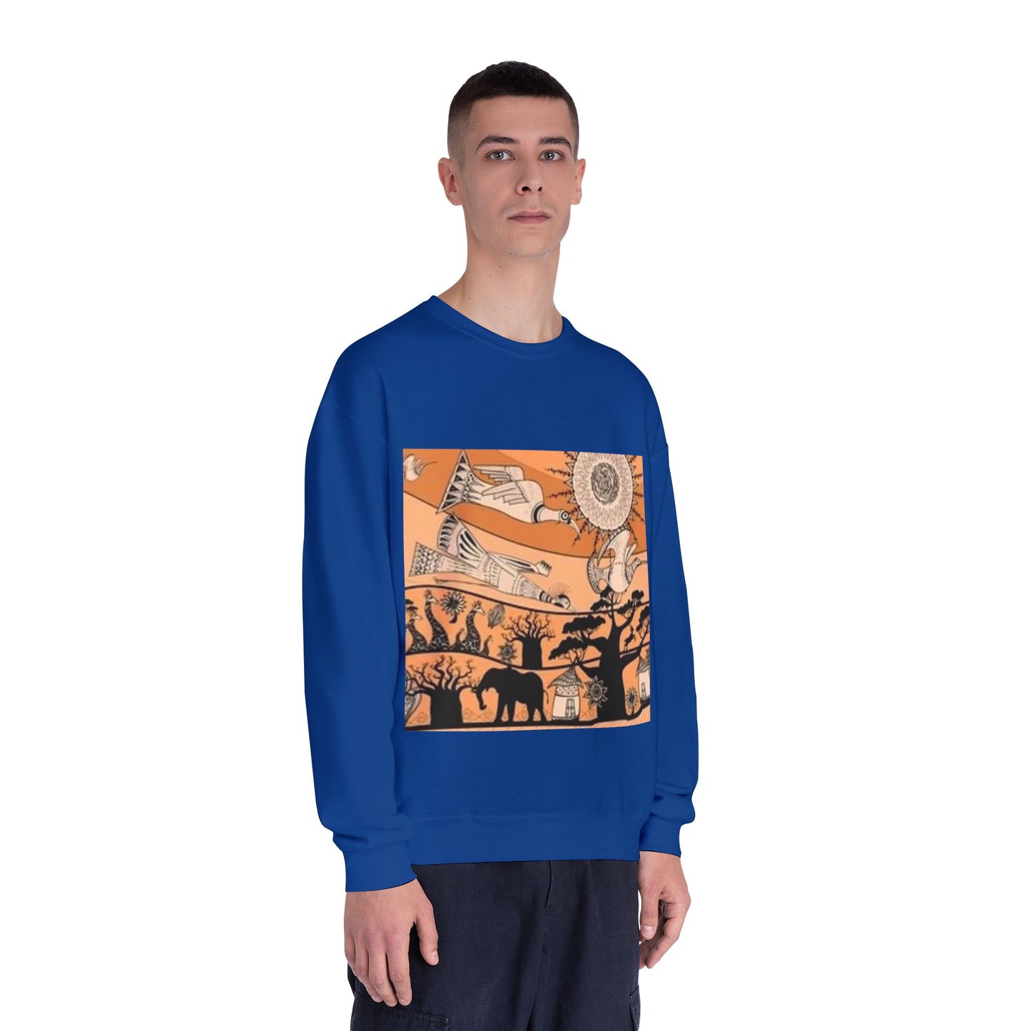 Bohemian Artistic Crewneck Sweatshirt | Nature & Sun Design