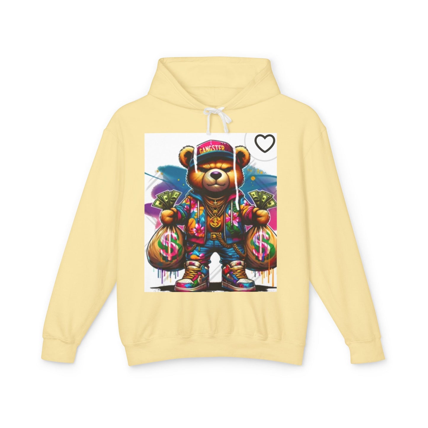 Trendy Bear Money Sweatshirt - Unisex Lightweight Hoodie for Gamers & Streetwear Fans