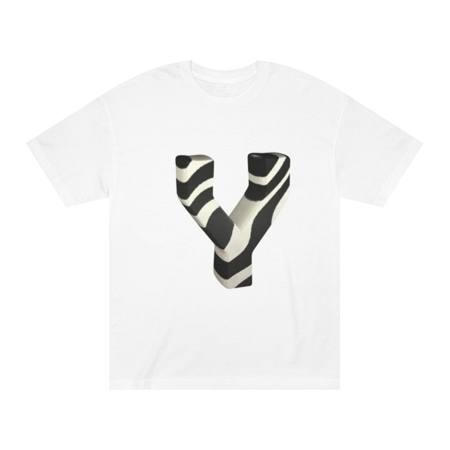 Zebra Print 'Y' Unisex Classic Tee - Casual Fashion Top