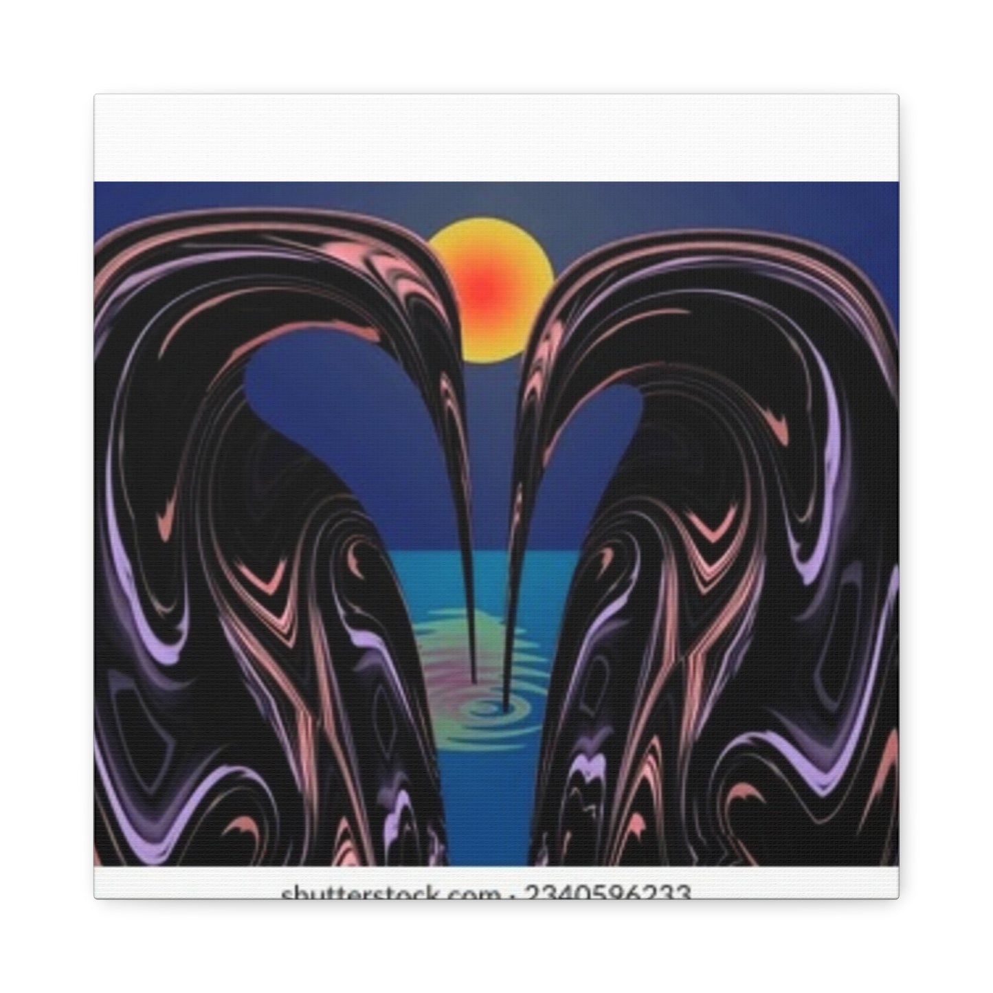 Romantic Abstract Canvas Art - Heart-Shaped Design for Home Decor