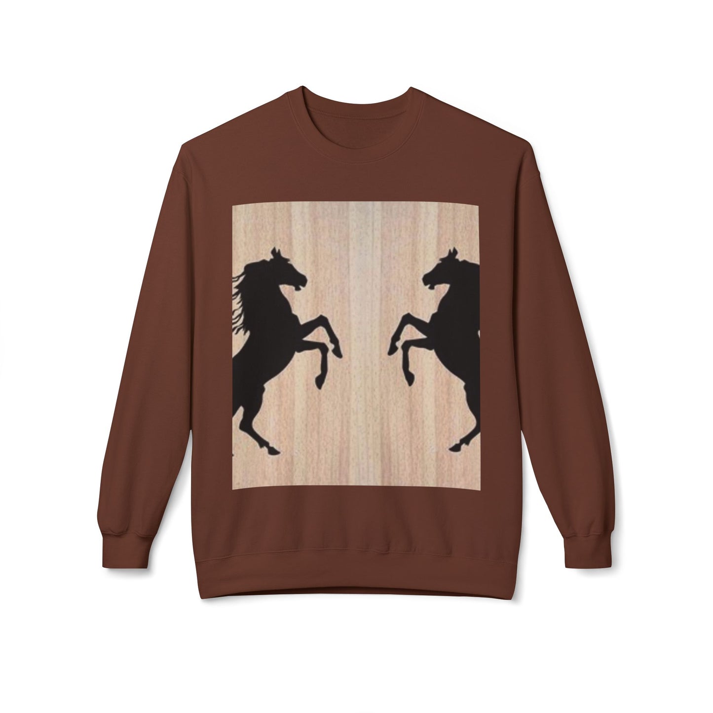 Equestrian Silhouette Fleece Sweatshirt - Perfect for Horse Lovers
