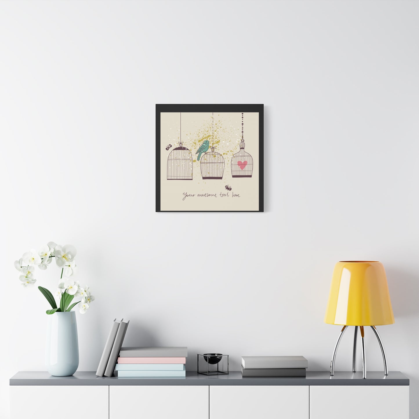 Whimsical Birdcage Canvas Wall Art - Personalized Home Decor