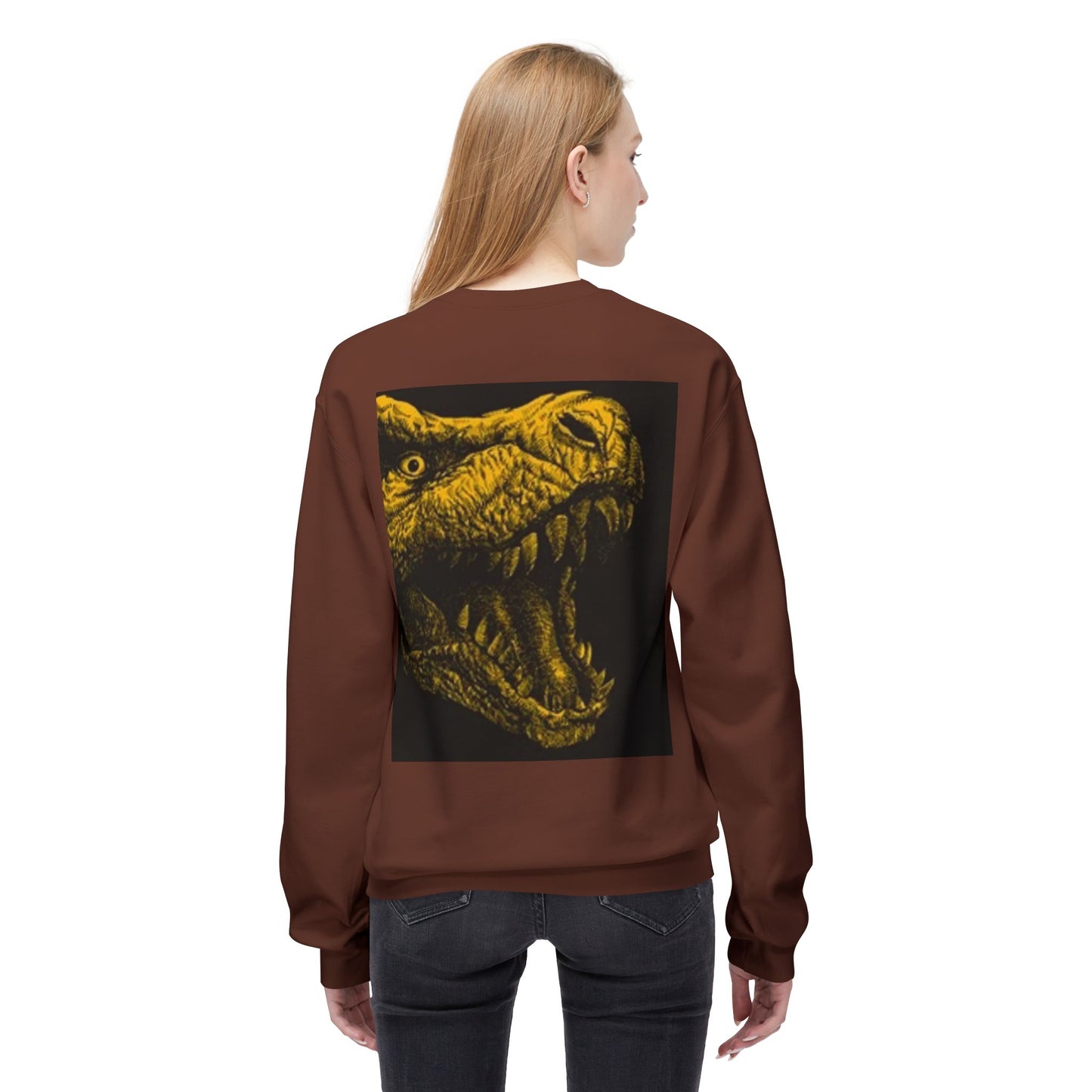 Unisex Dinosaur Graphic Sweatshirt - Cozy Midweight Crewneck