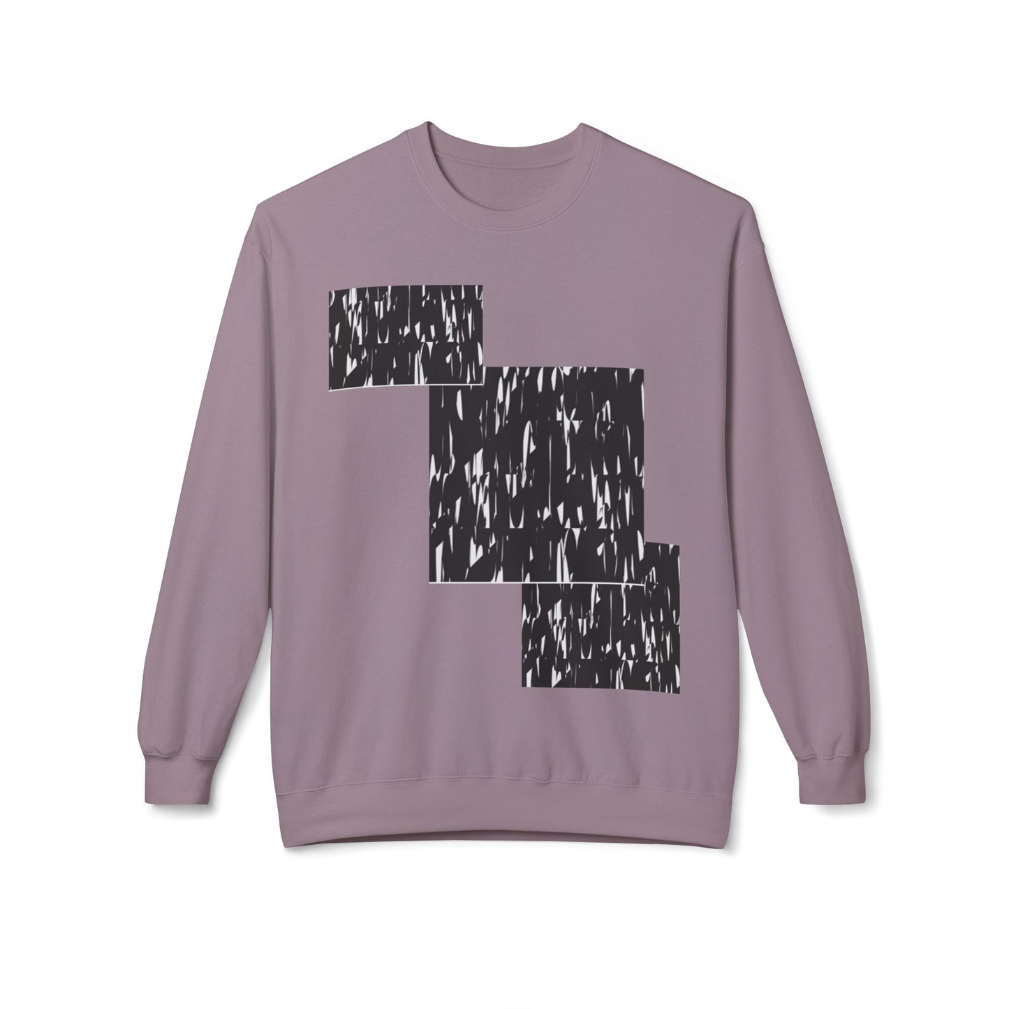 Modern Abstract Fleece Crewneck Sweatshirt - Cozy Unisex Apparel