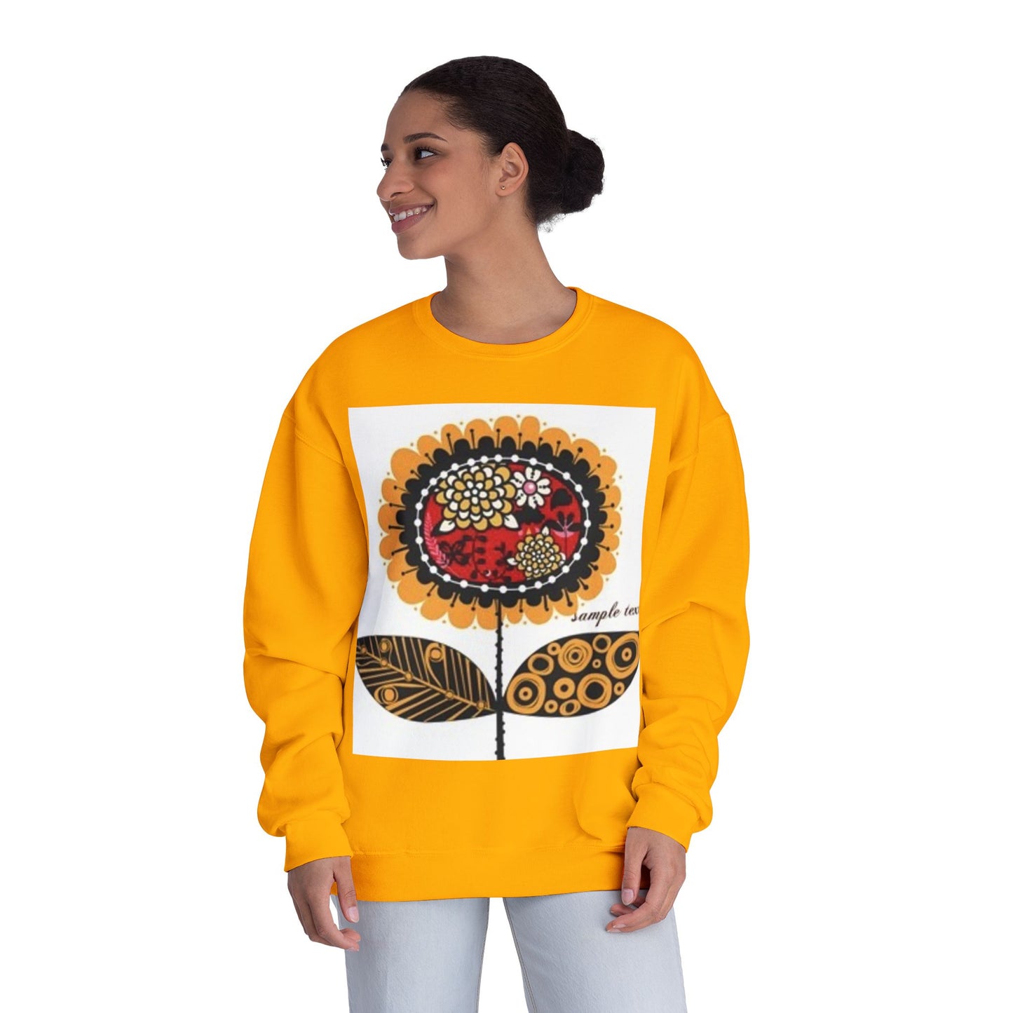Floral Graphic Sweatshirt - Cozy Unisex Crewneck for All Occasions