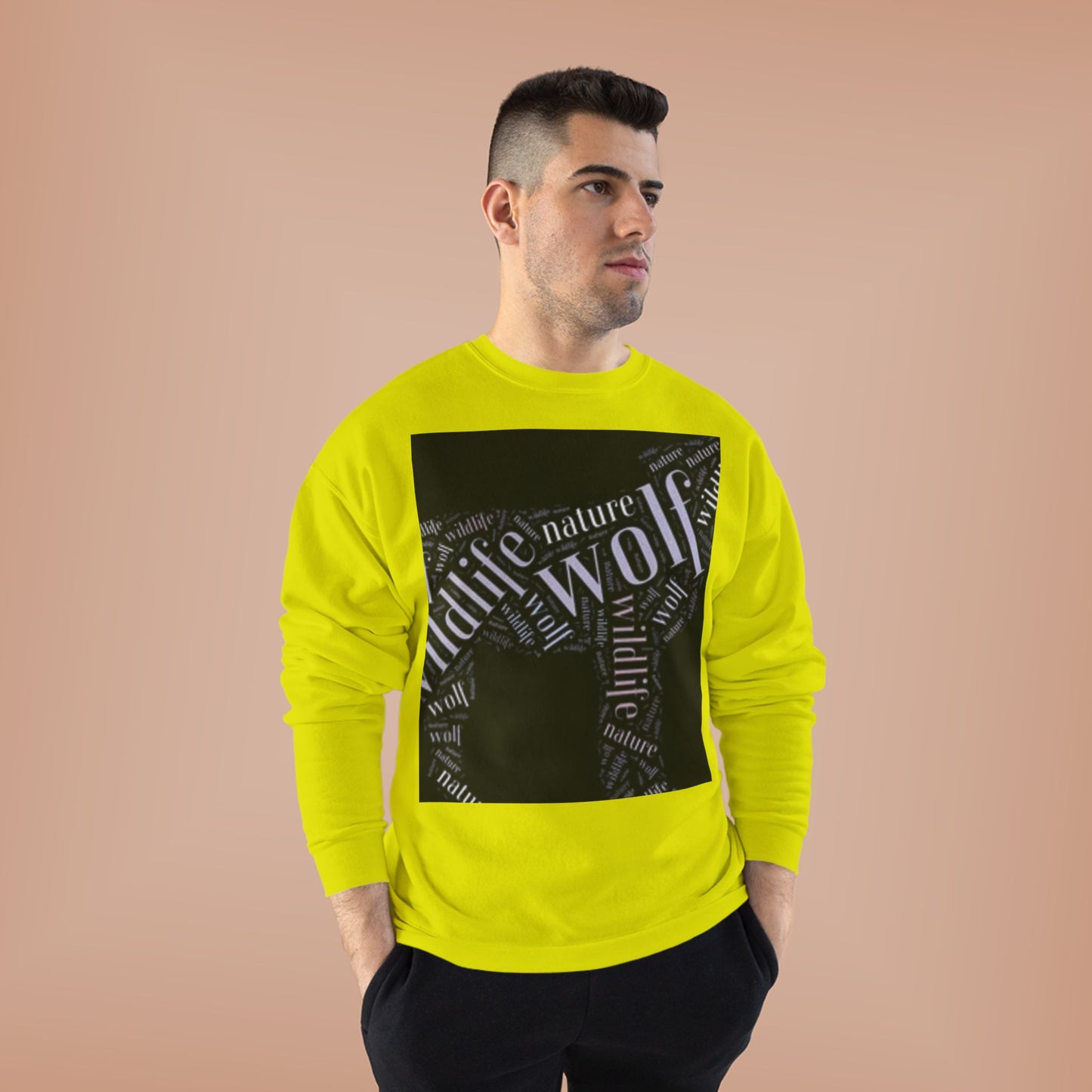 Unisex Eco-Friendly Wolf Graphic Crewneck Sweatshirt - Nature Lover Gift